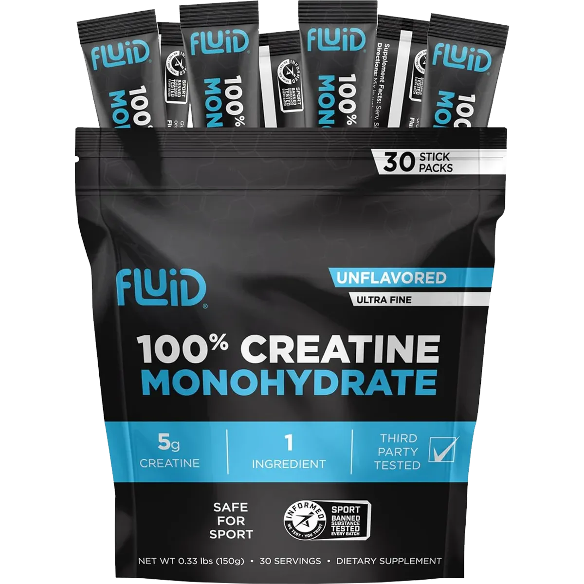 100% Creatine Monohydrate (30 Single Servings)