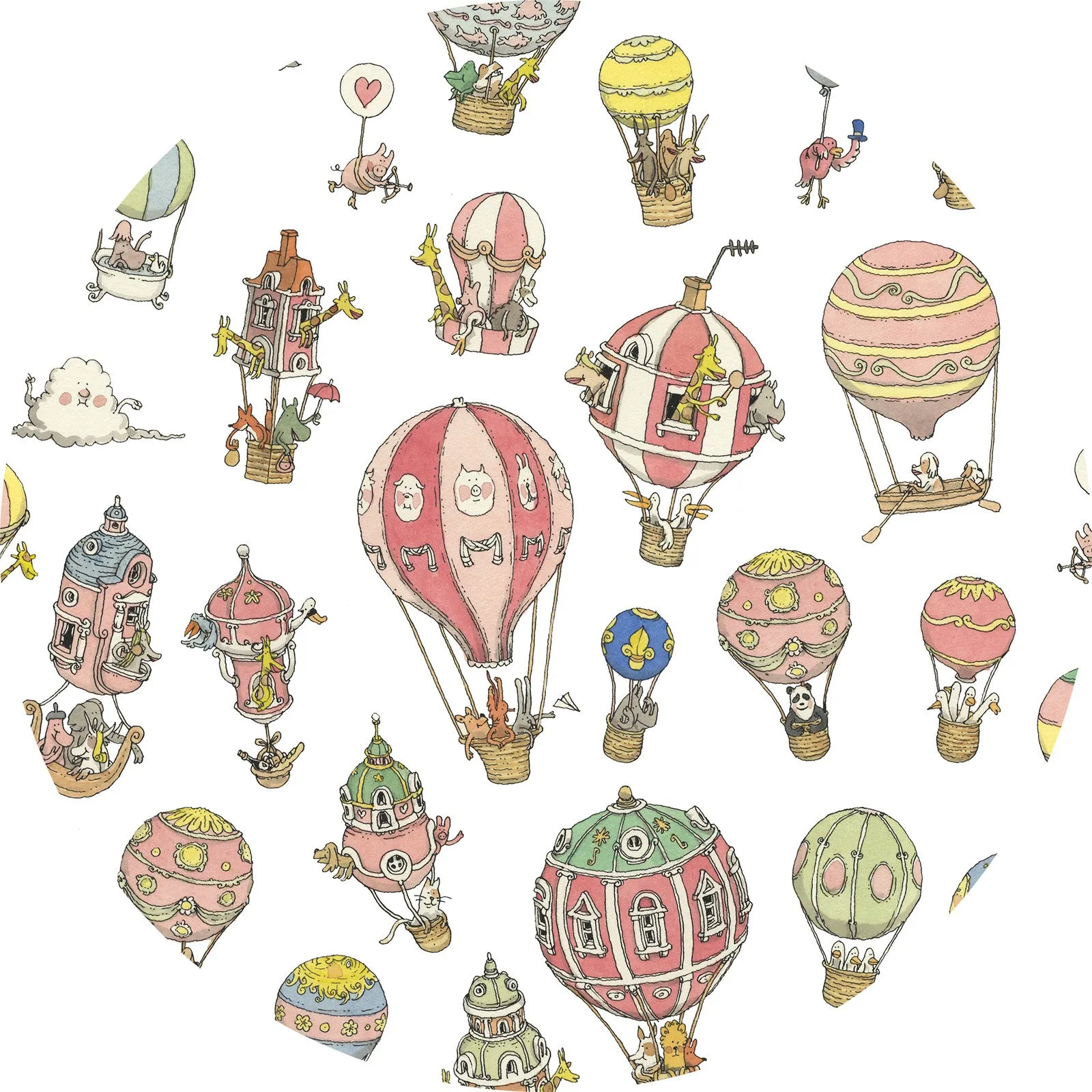 Atelier Choux Mini Muslin Hot Air Balloons