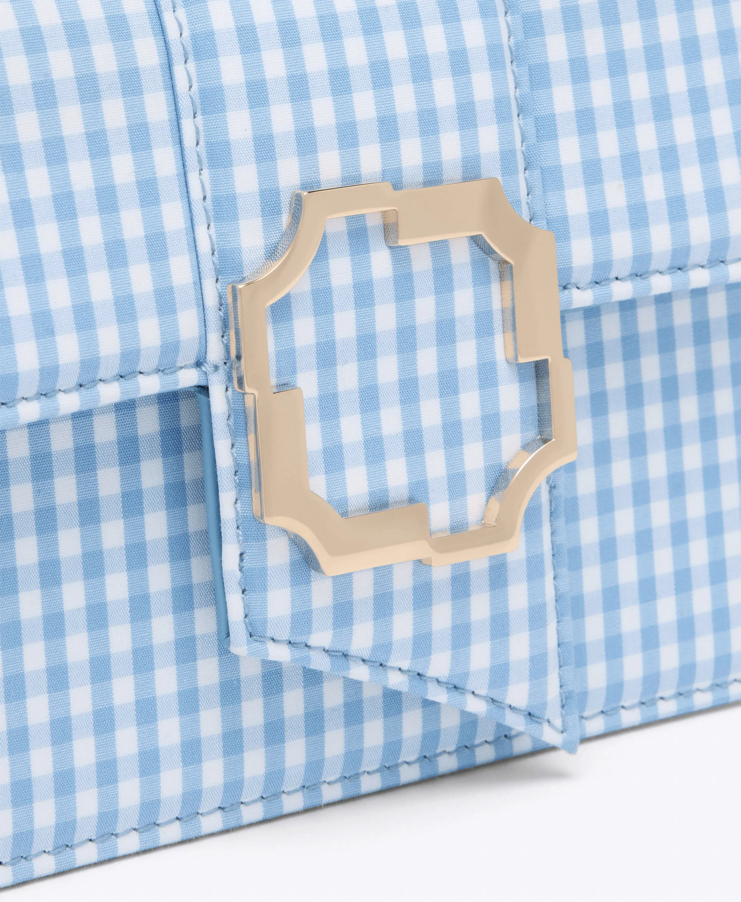 Audrey Blue Gingham Mini Handbag