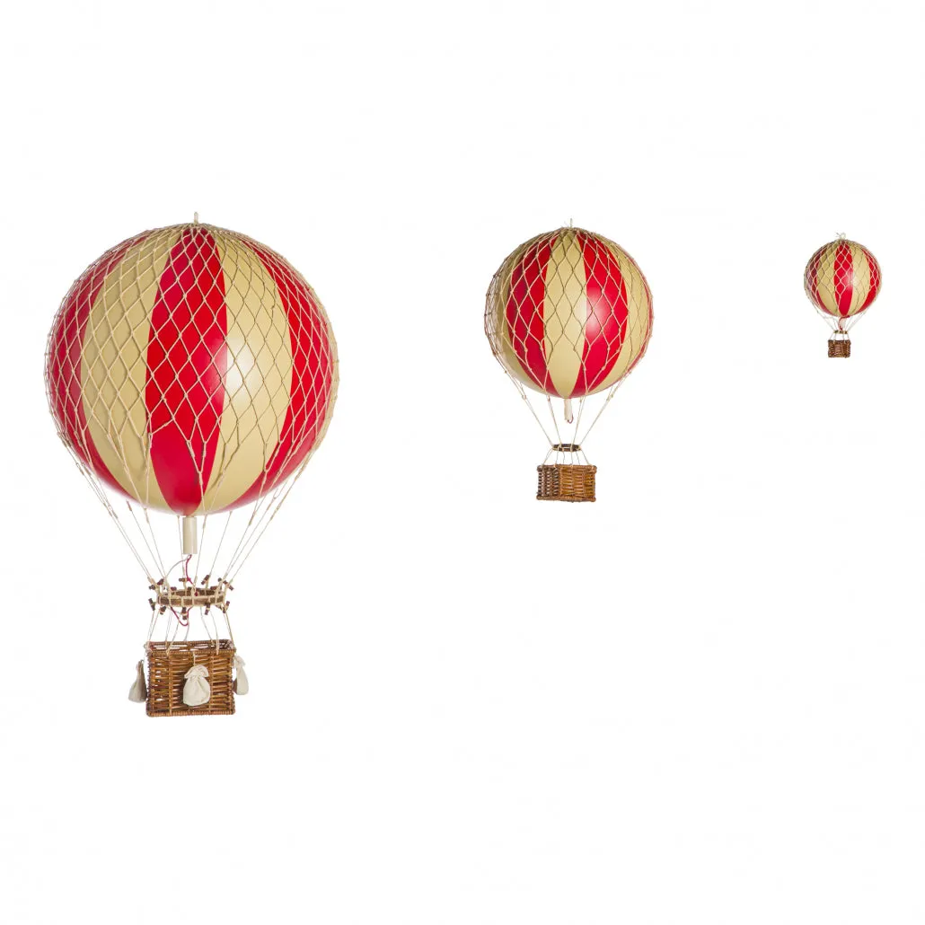 Authentic Models Travels Light. Red Double - Hot Air Balloon Hanging Decor - 30cm