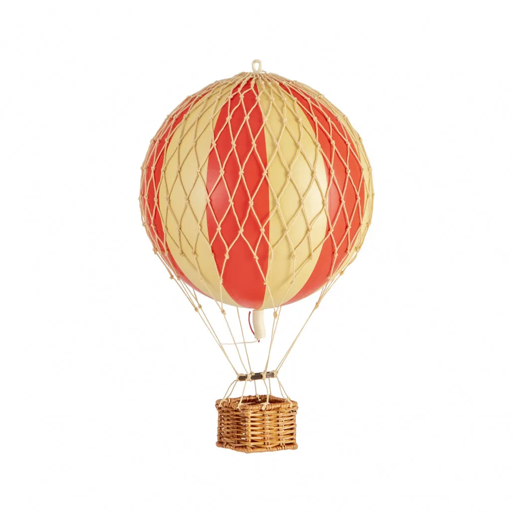 Authentic Models Travels Light. Red Double - Hot Air Balloon Hanging Decor - 30cm