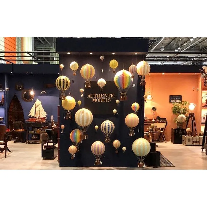 Authentic Models Travels Light. Red Double - Hot Air Balloon Hanging Decor - 30cm
