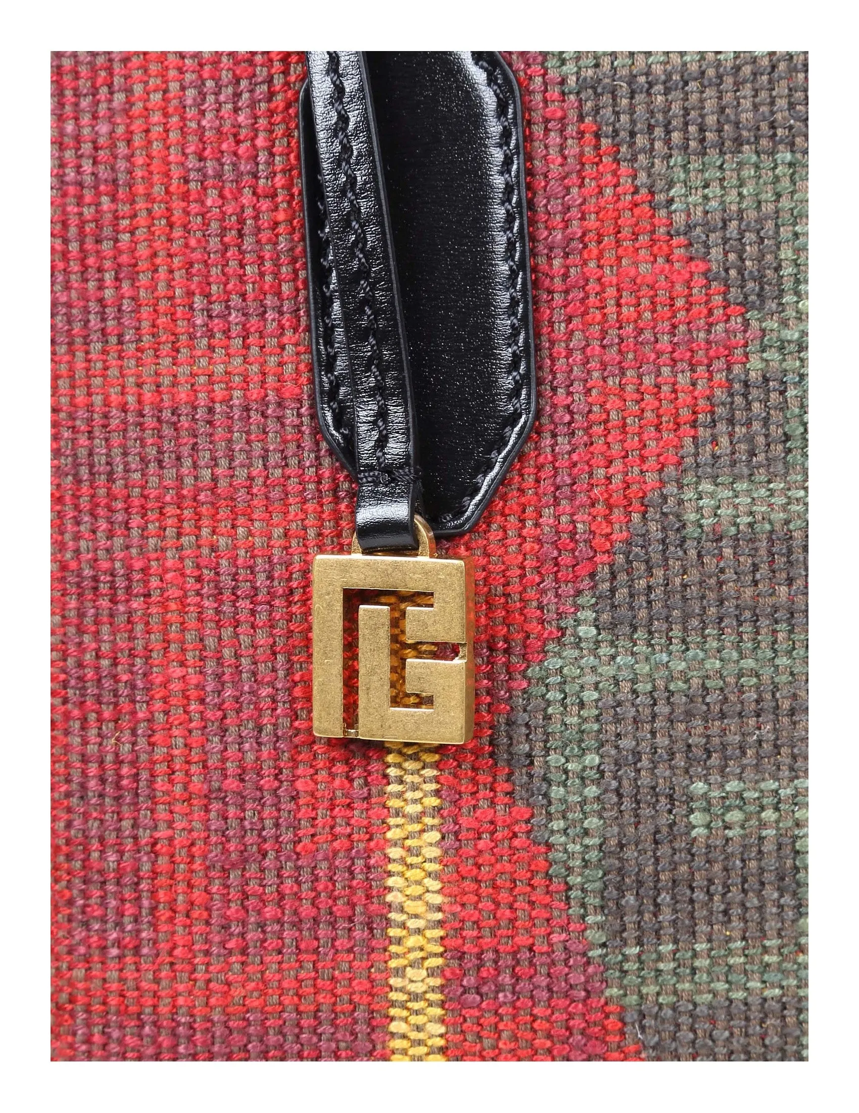 Balmain Logo Plaque Monogram Patterned Satchel Bag