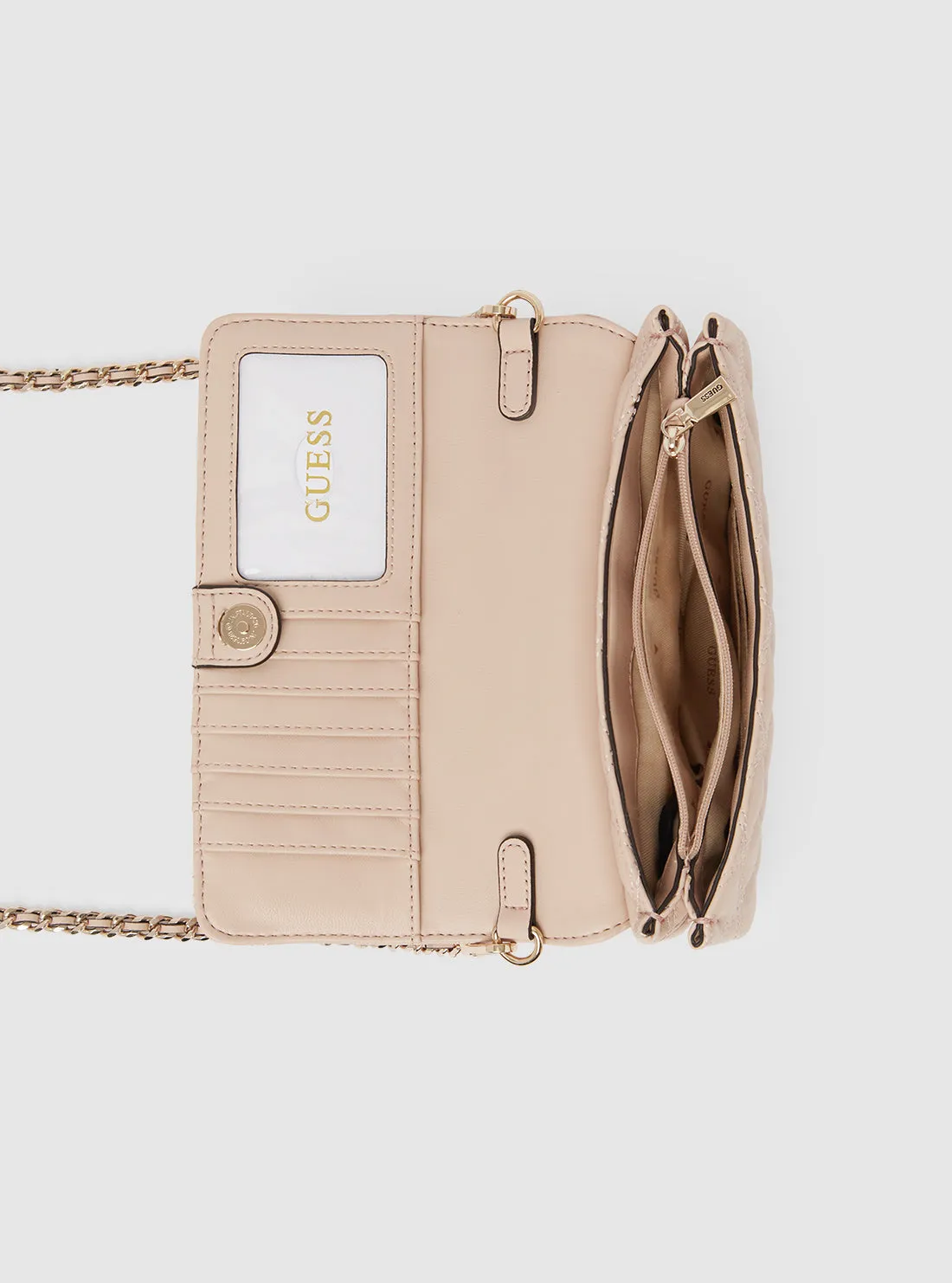 Beige Giully Crossbody Organiser Bag