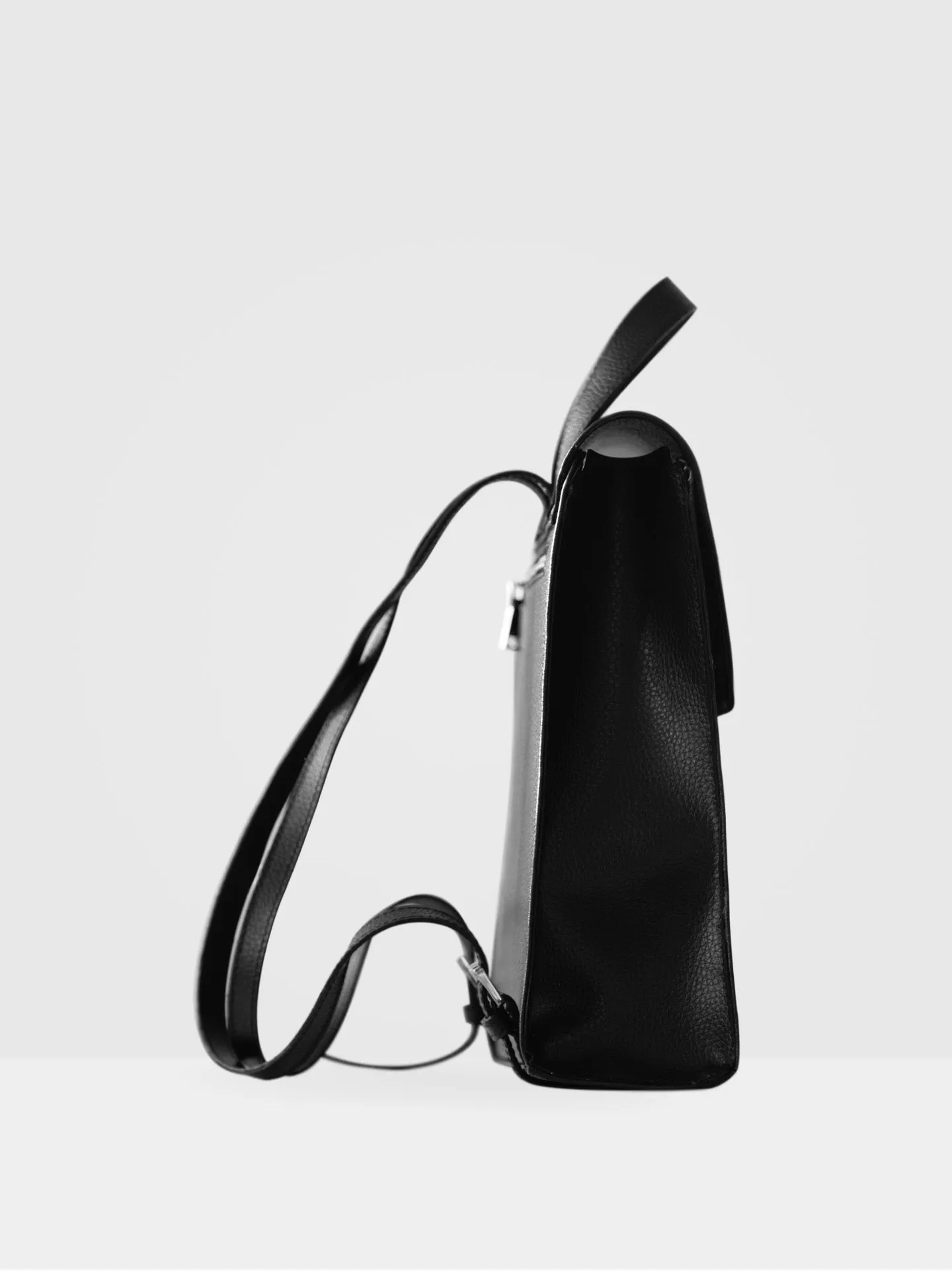Birch MIRUM® Leather Vegan Backpack | Black & Silver