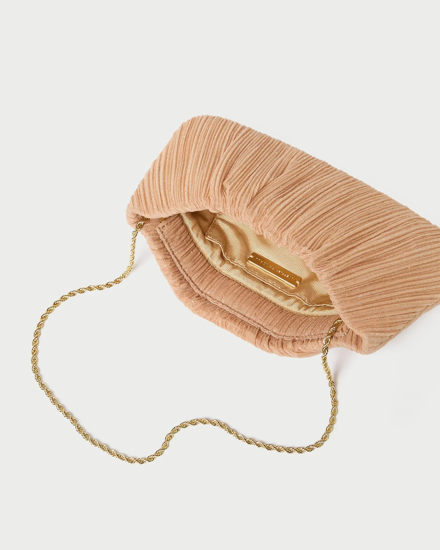 Brit Glitter Beauty Pleated Clutch