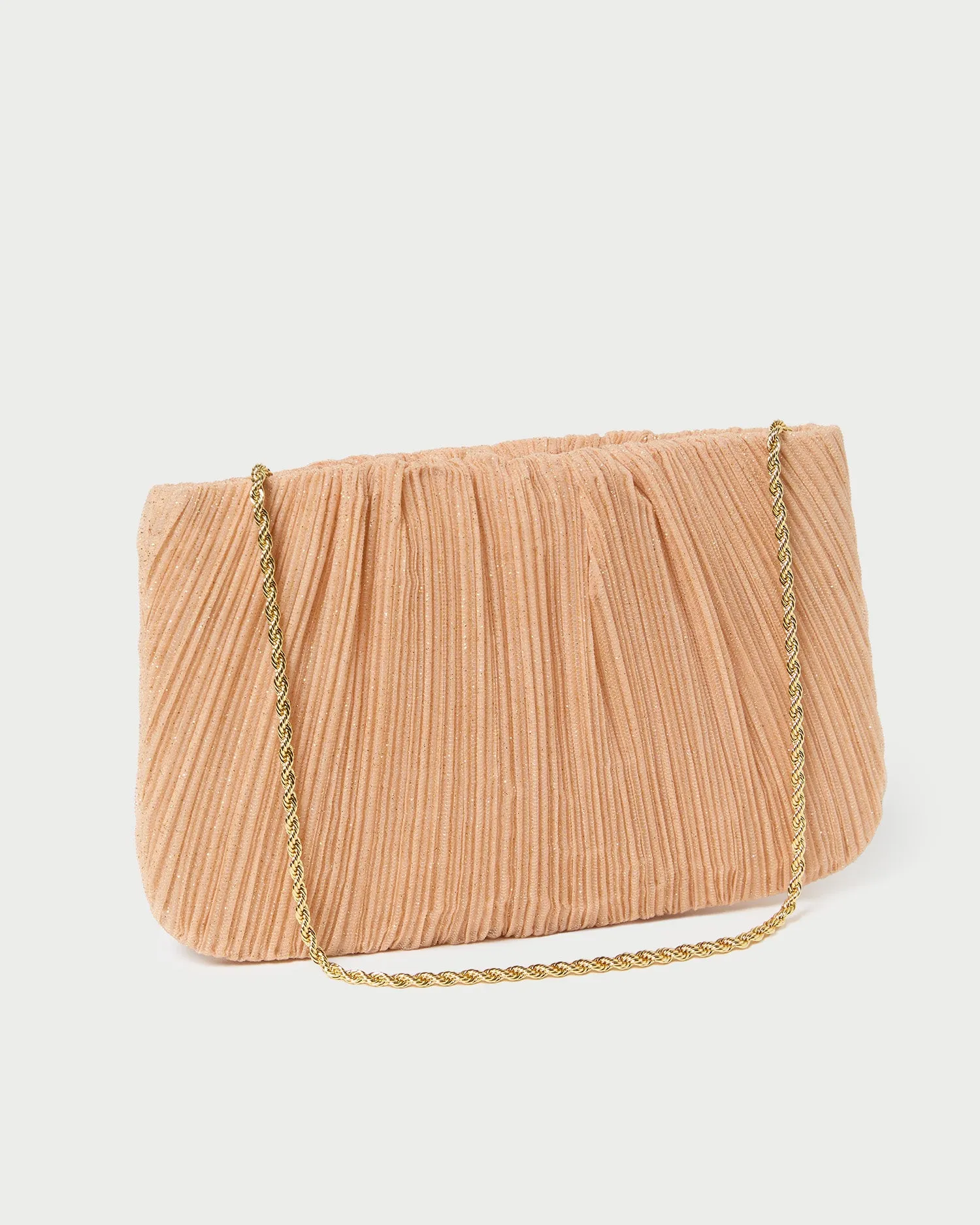 Brit Glitter Beauty Pleated Clutch