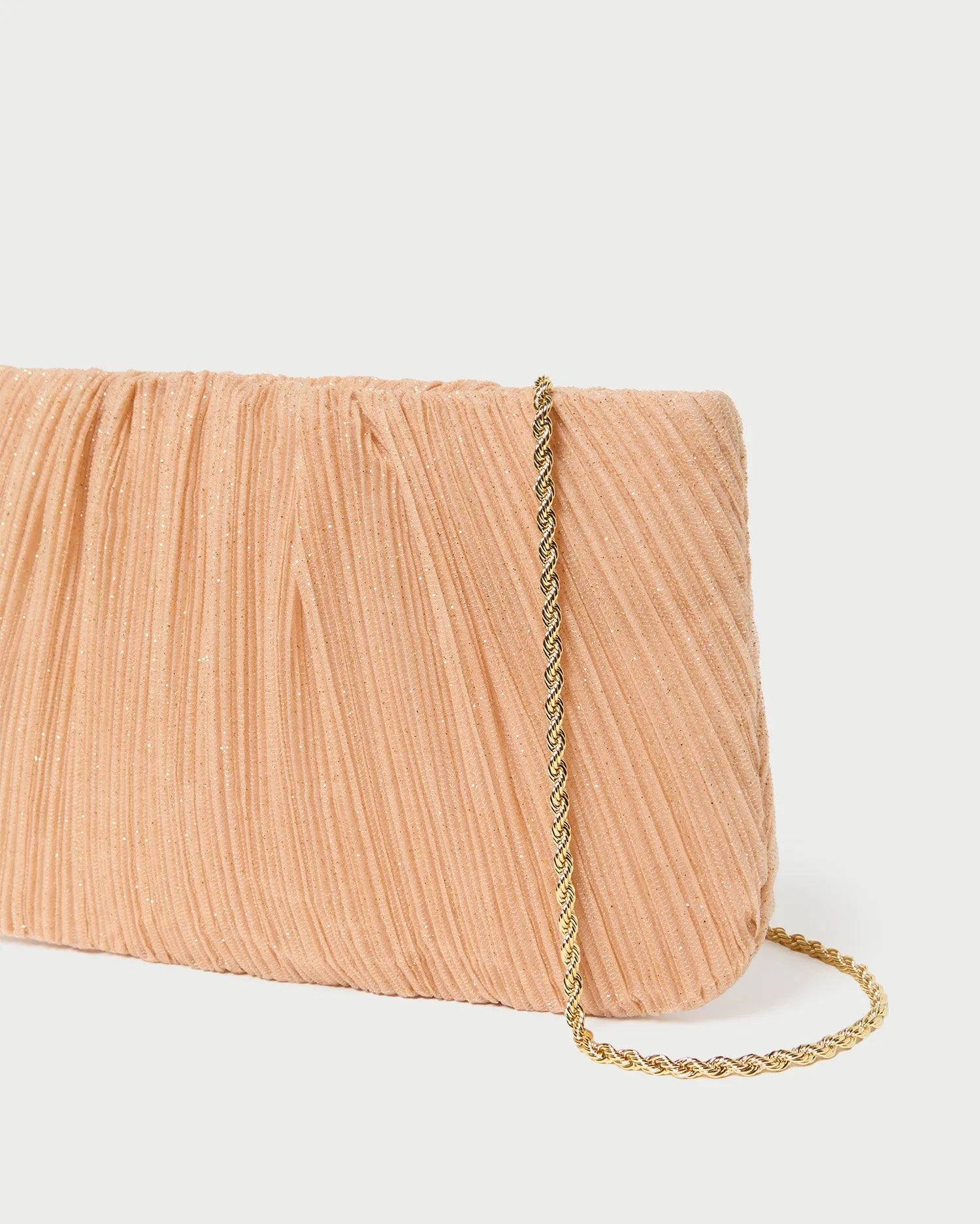 Brit Glitter Beauty Pleated Clutch