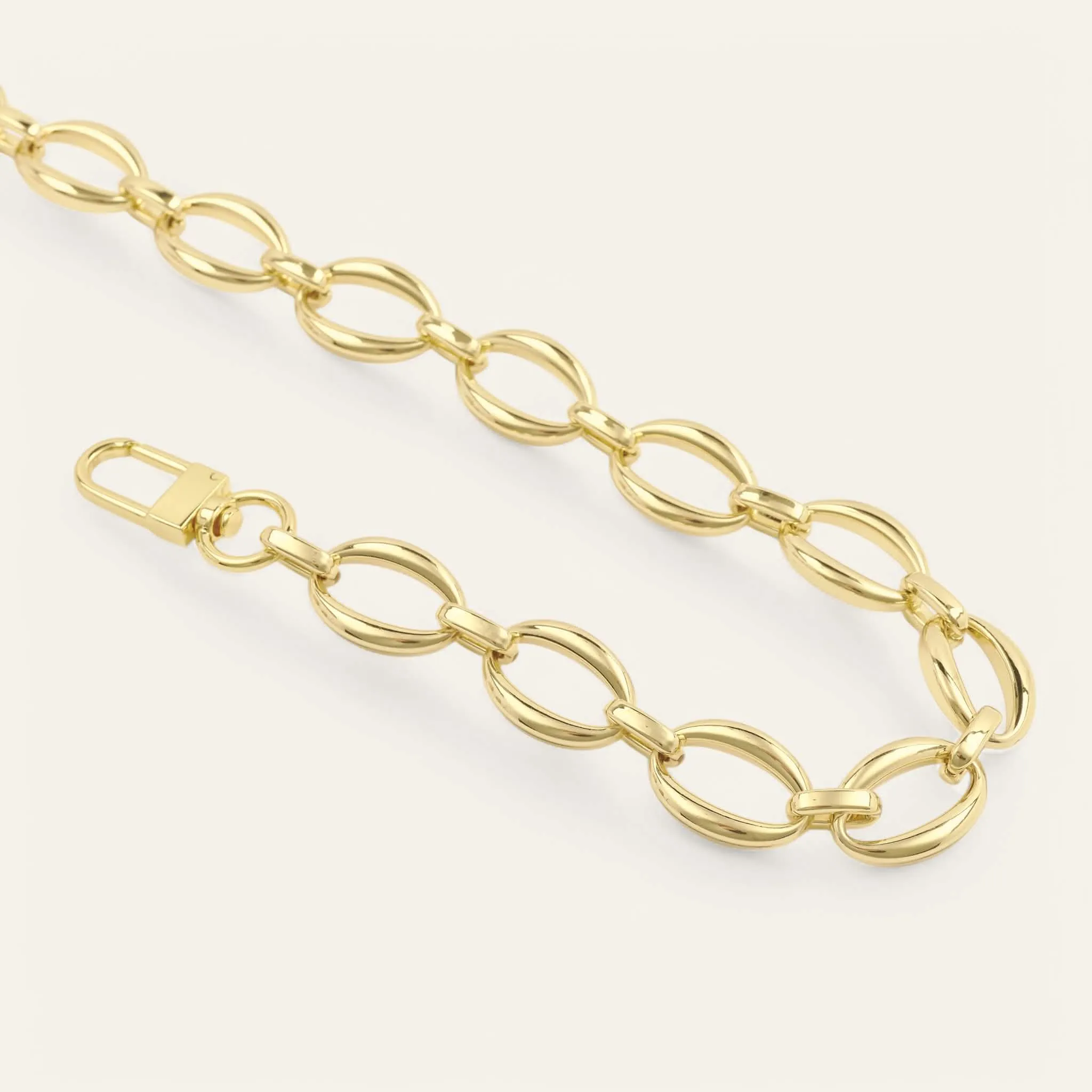 Circle Link Chain Strap | Gold