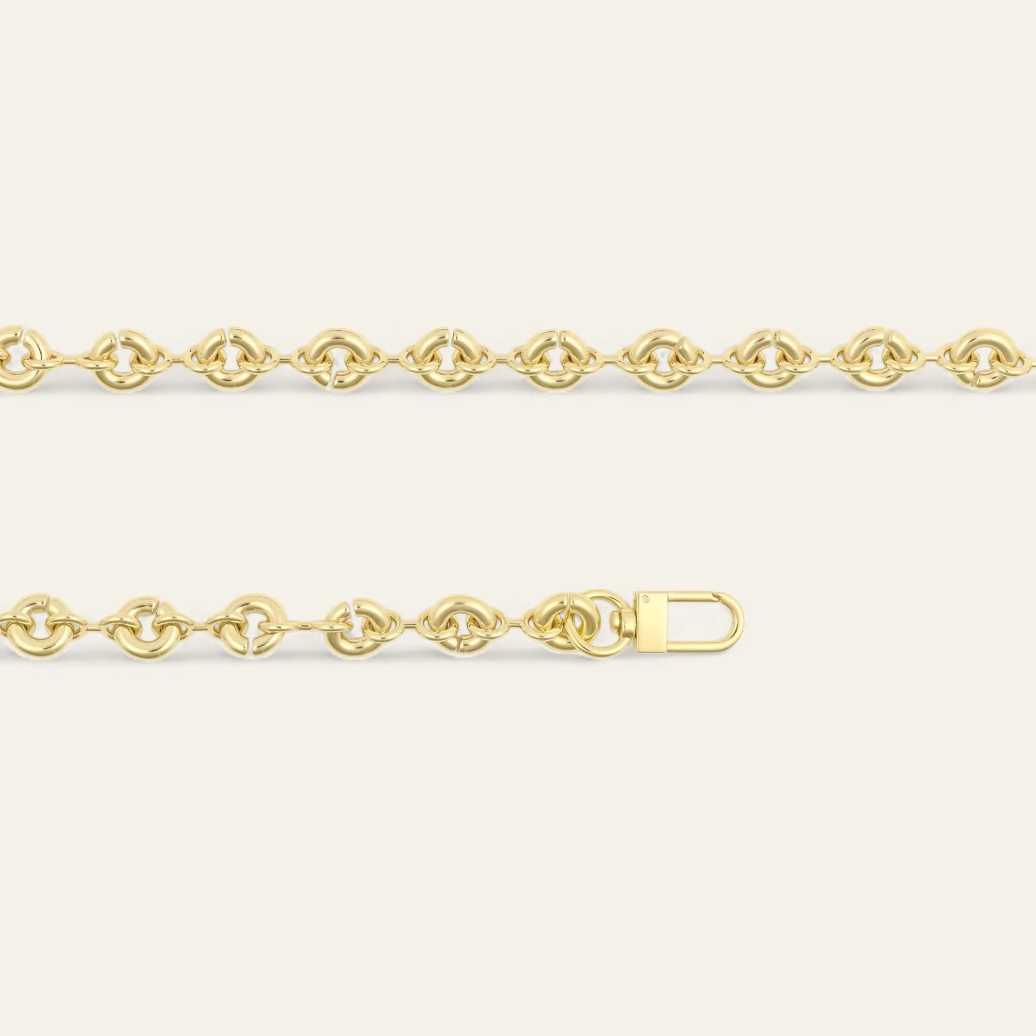 Circle Link Chain Strap | Gold