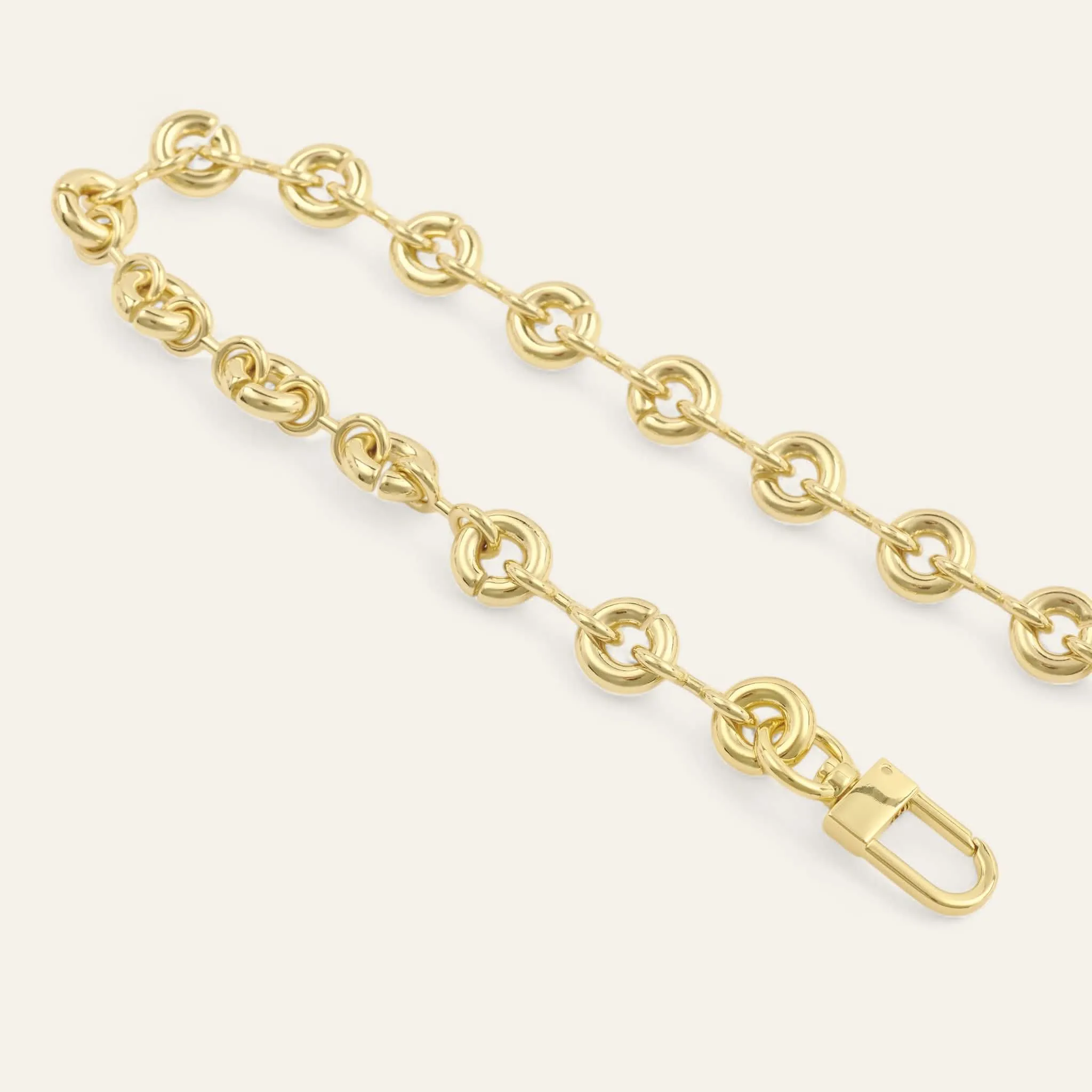 Circle Link Chain Strap | Gold