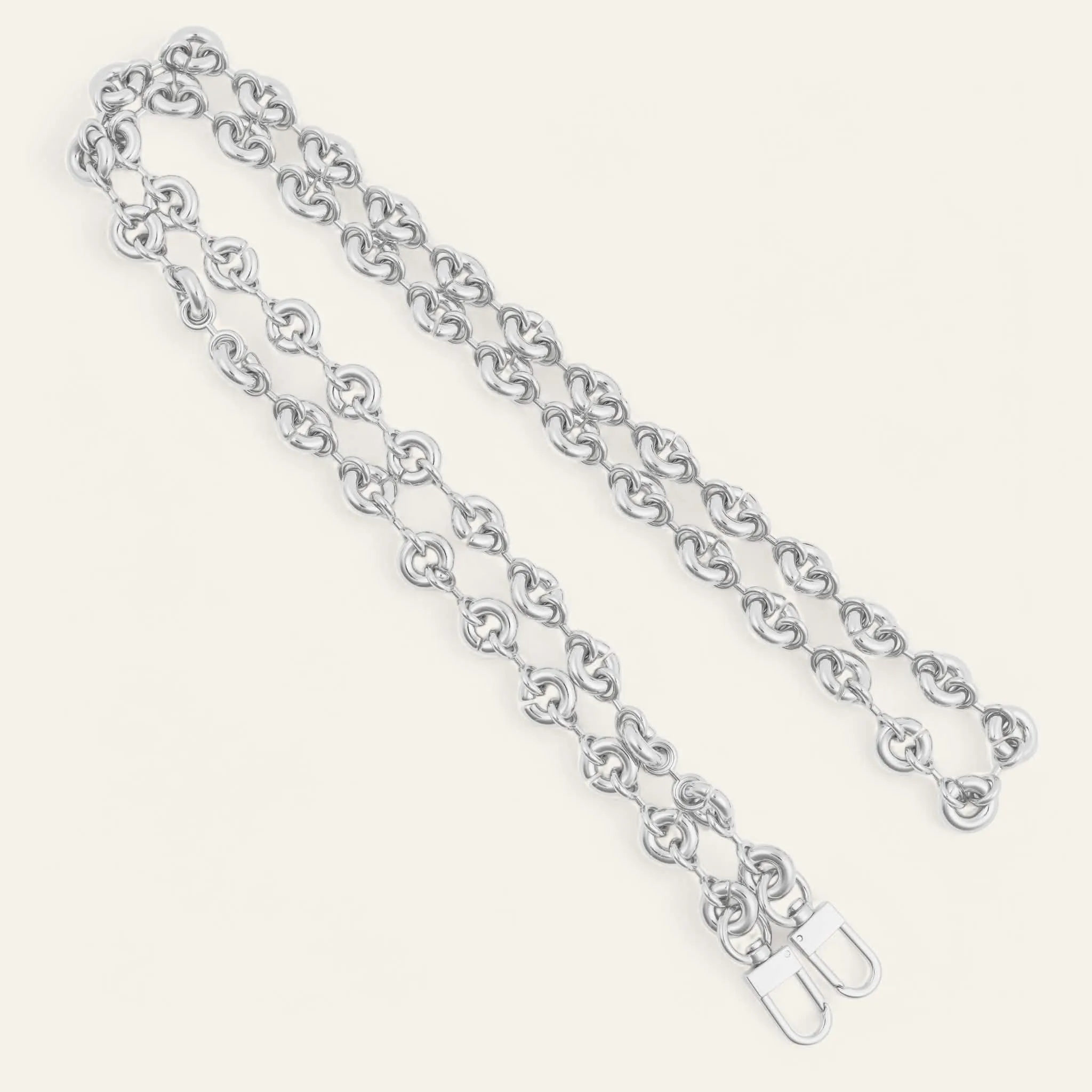 Circle Link Chain Strap | Silver