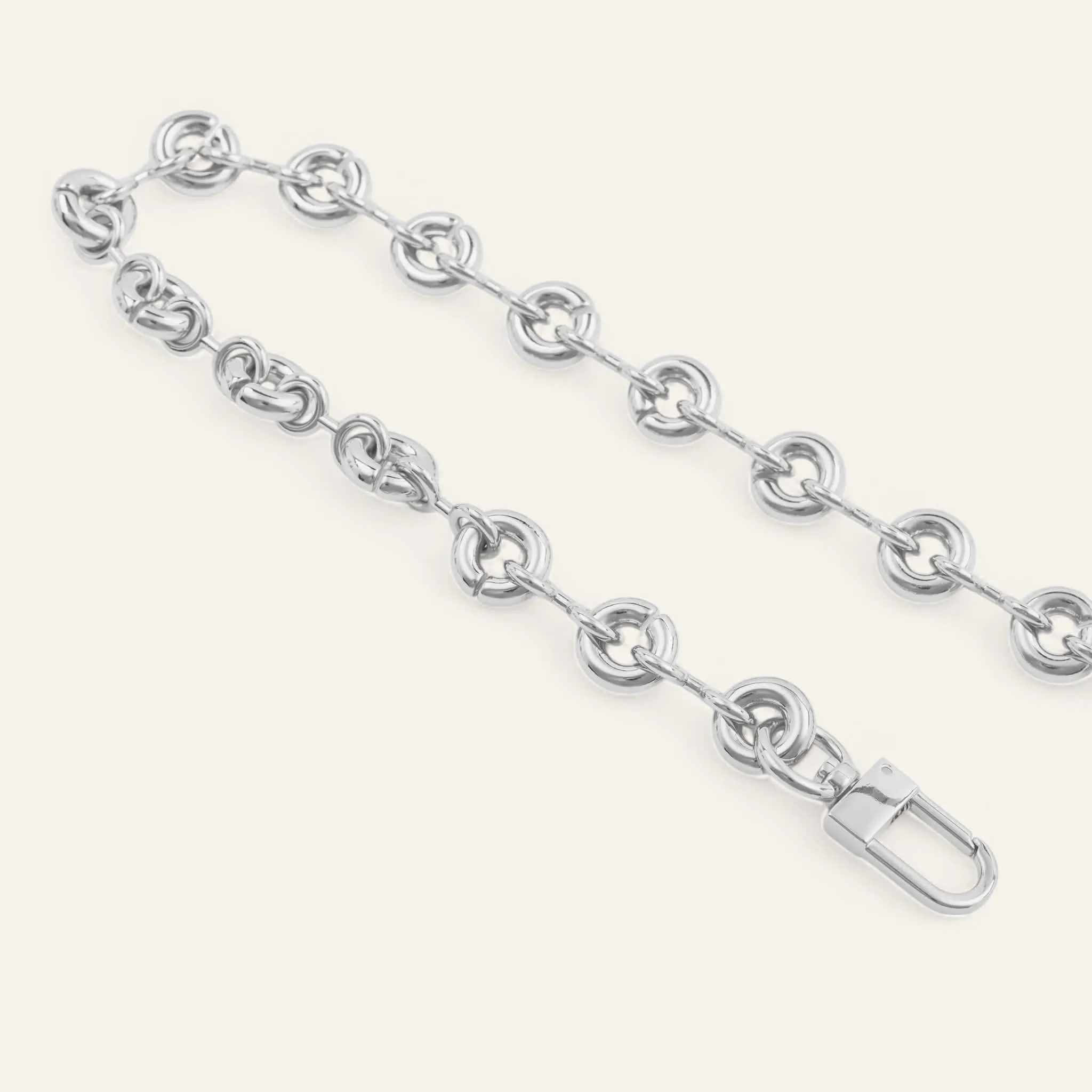 Circle Link Chain Strap | Silver