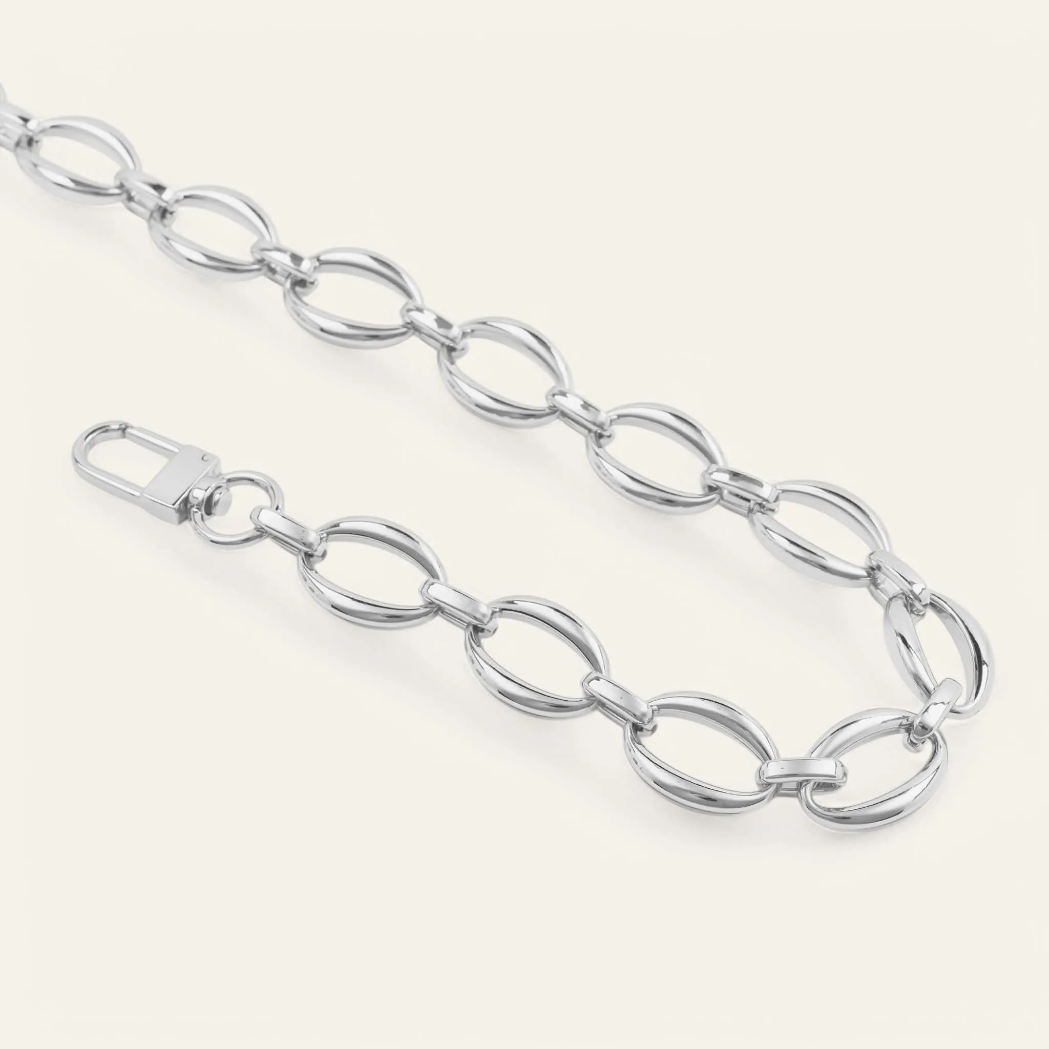 Circle Link Chain Strap | Silver
