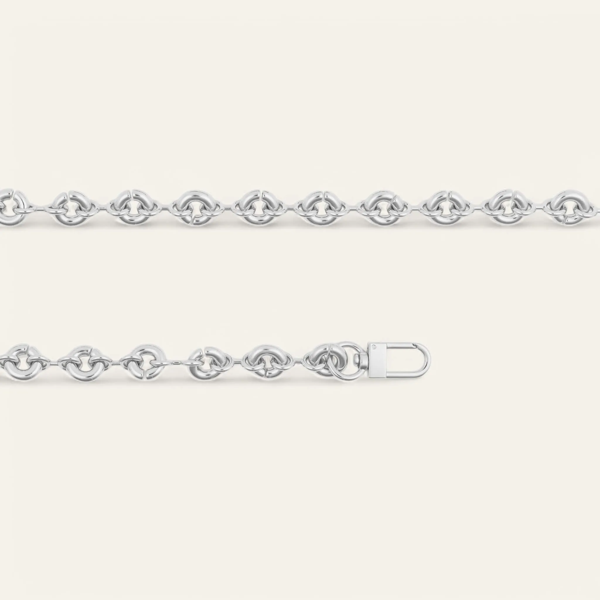 Circle Link Chain Strap | Silver