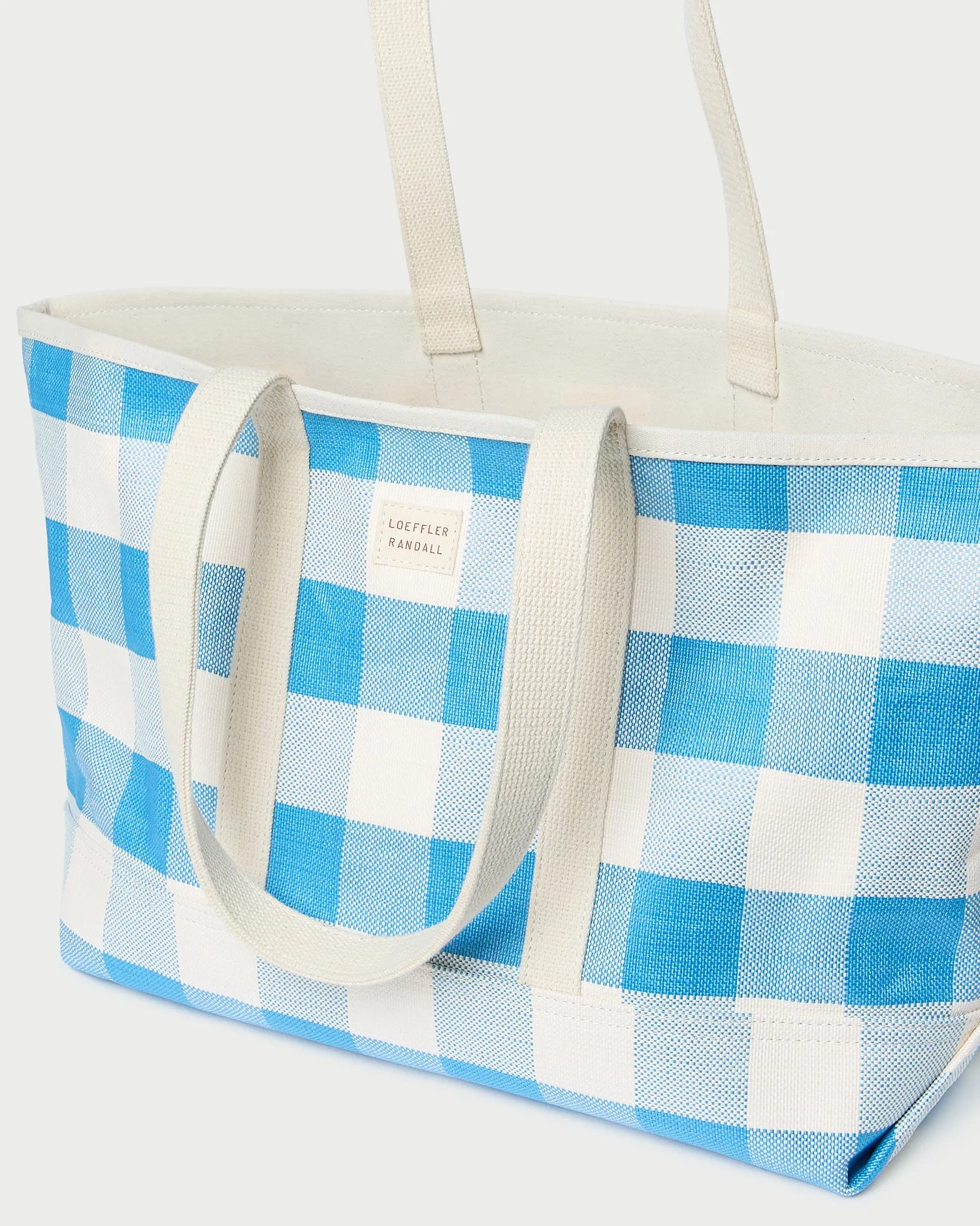 Deanie Blue Gingham Tote