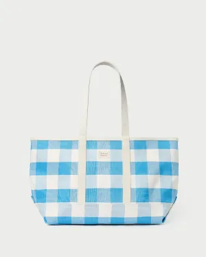 Deanie Blue Gingham Tote