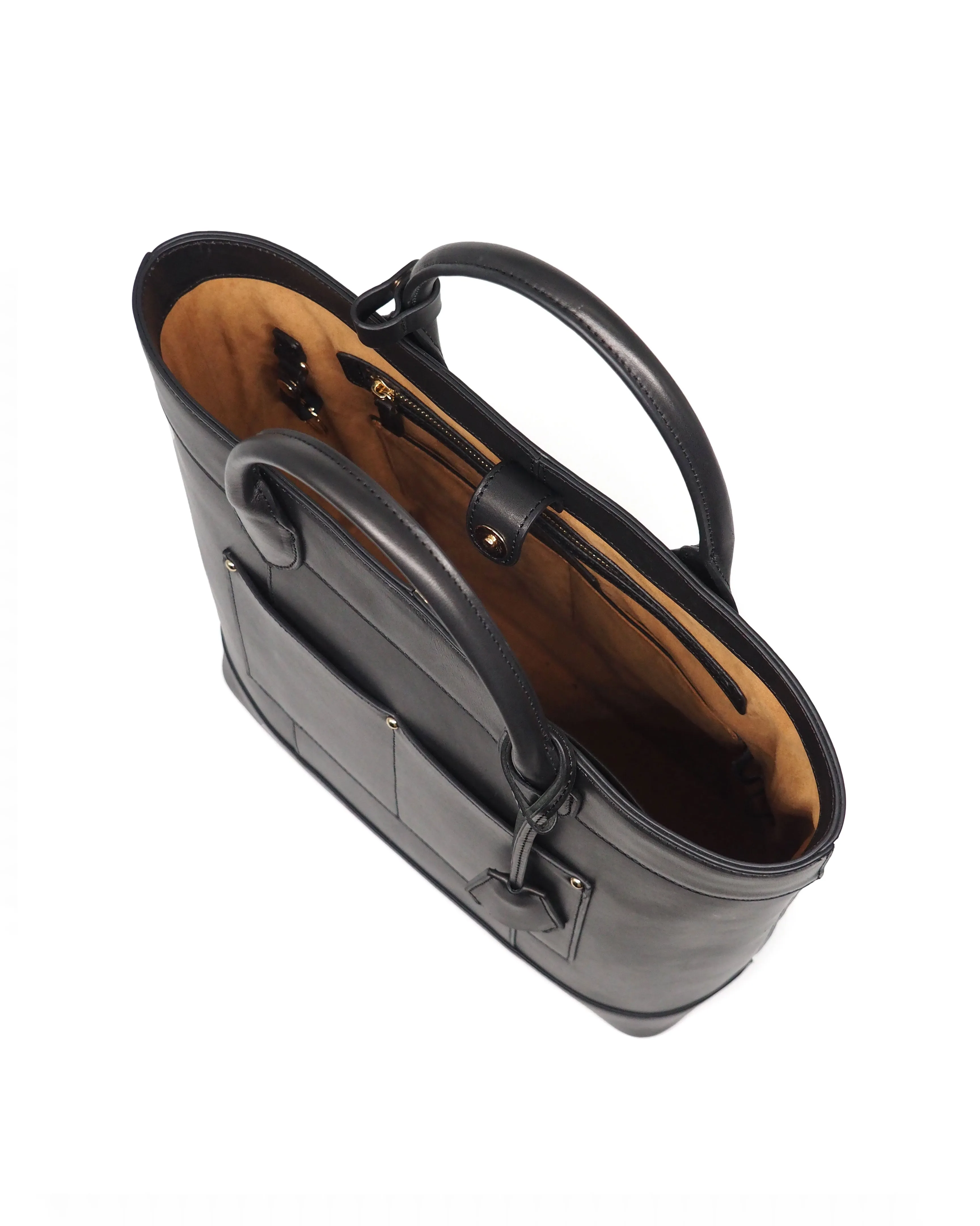 Di Classe Leather Tote (Nero)