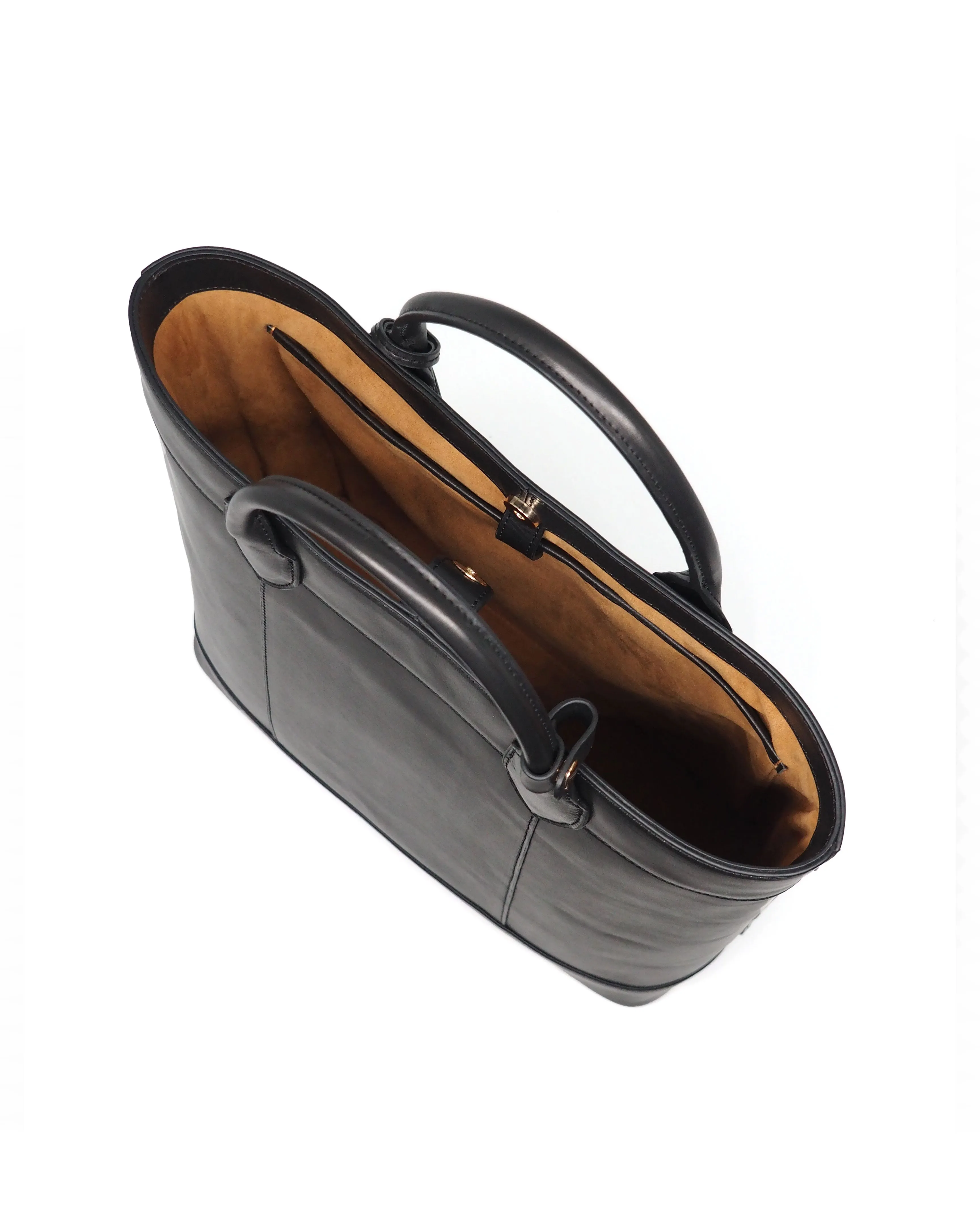 Di Classe Leather Tote (Nero)