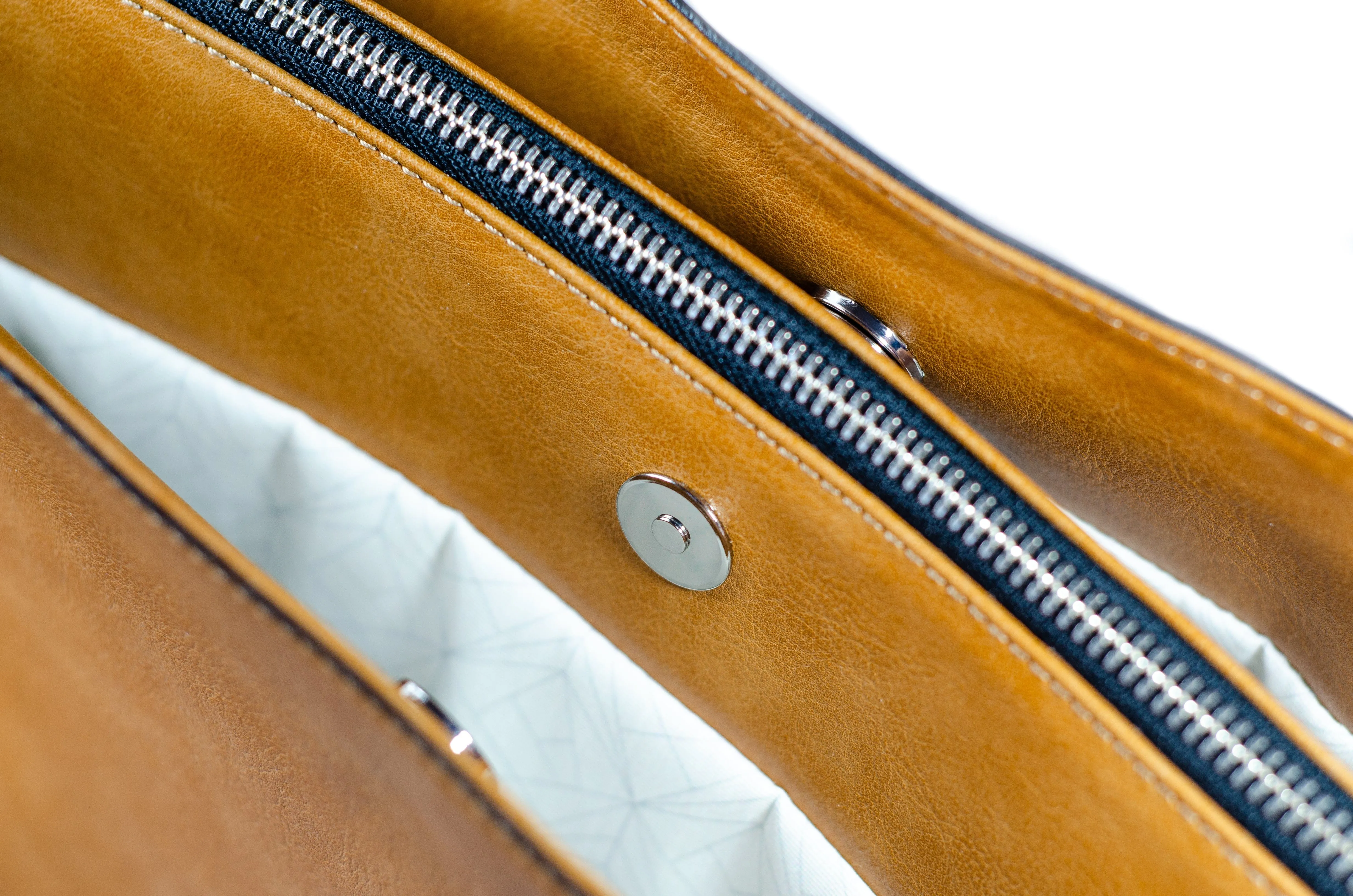 Executive Vegan Leather Business Tote | Camel