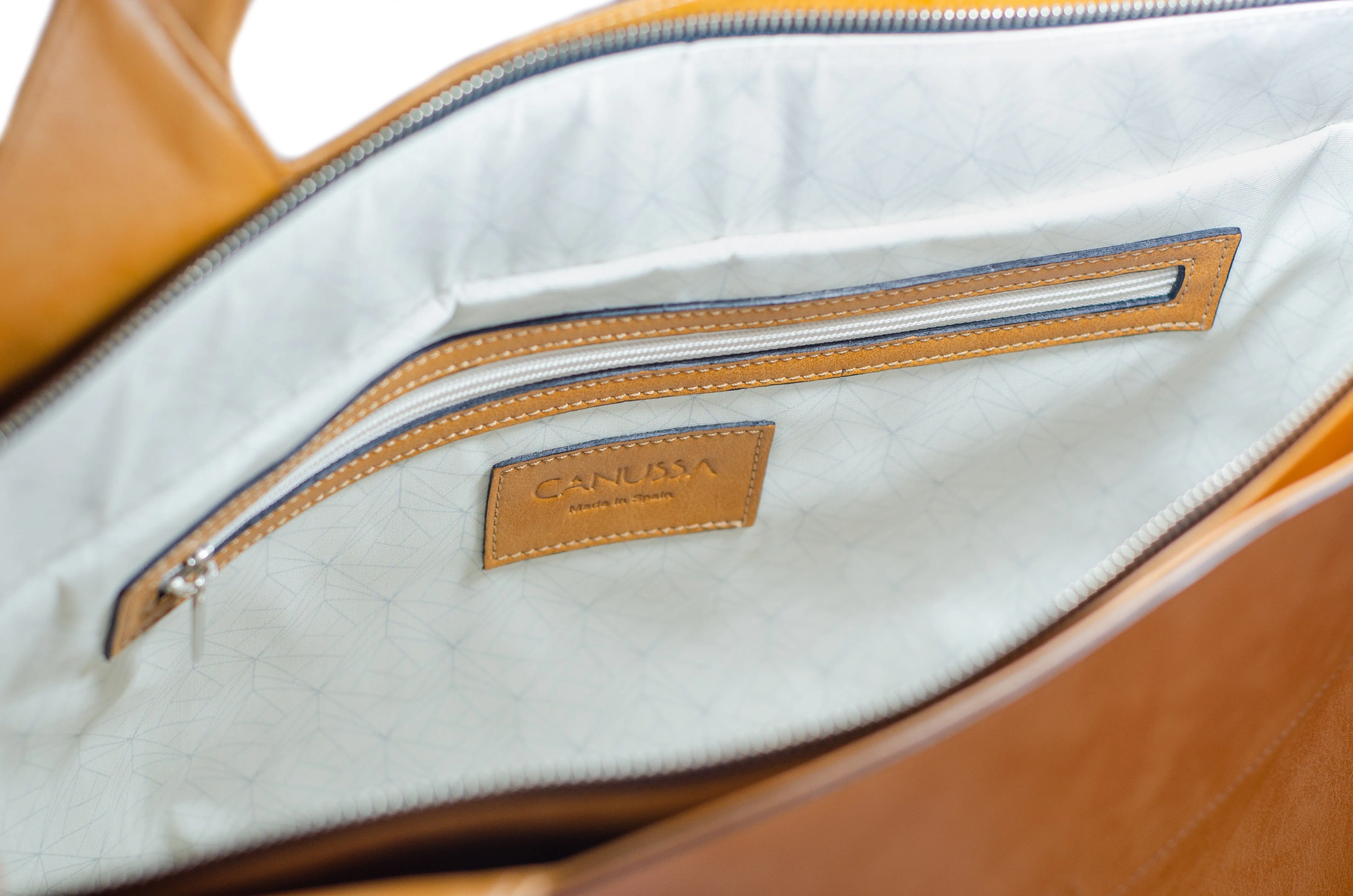 Executive Vegan Leather Business Tote | Camel
