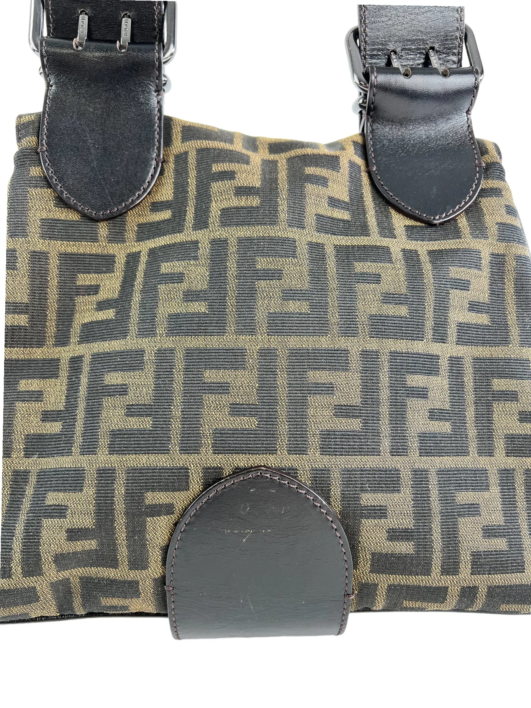 Fendi Zucca Monogram Canvas Shoulder Bag