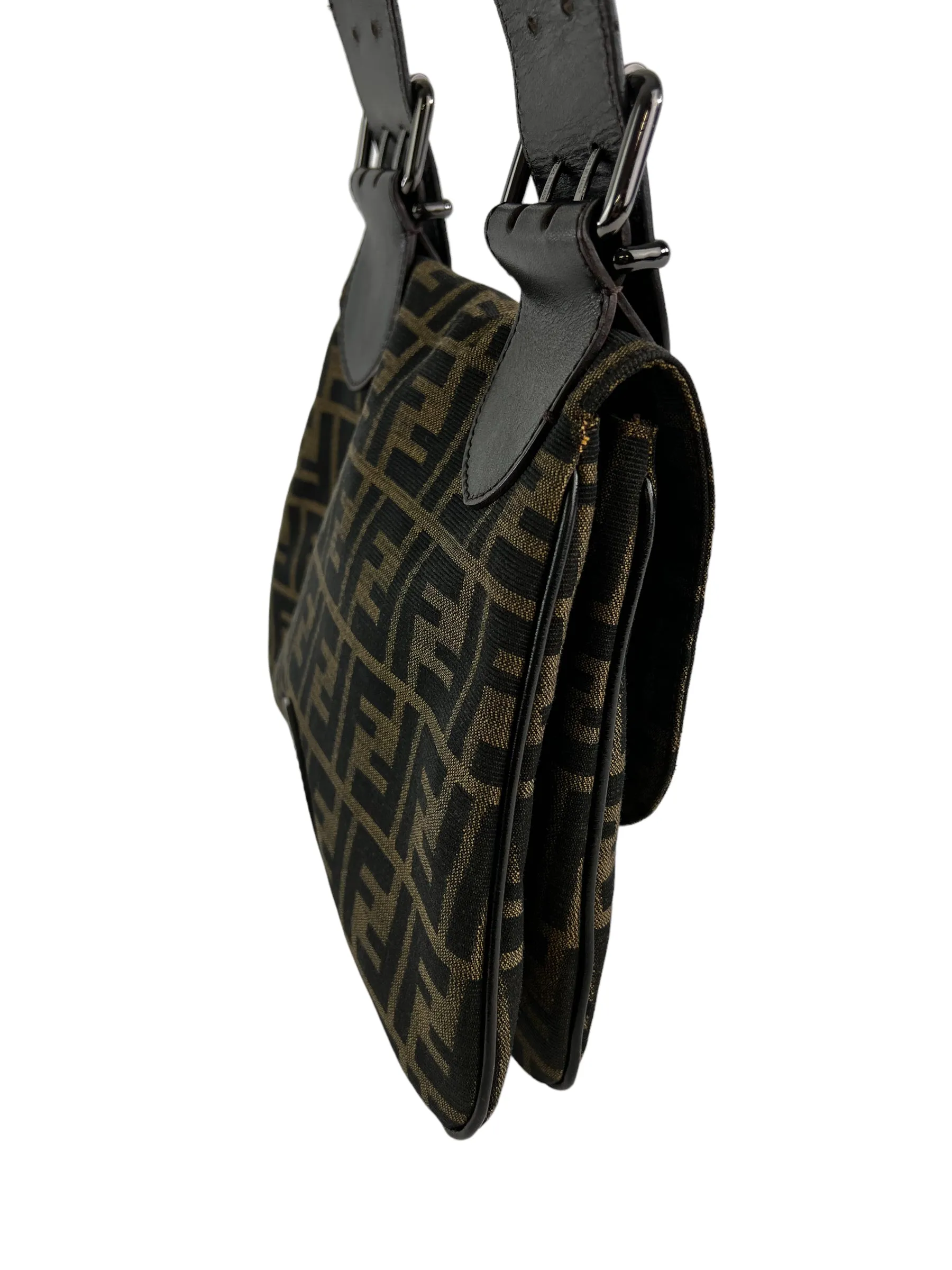 Fendi Zucca Monogram Canvas Shoulder Bag