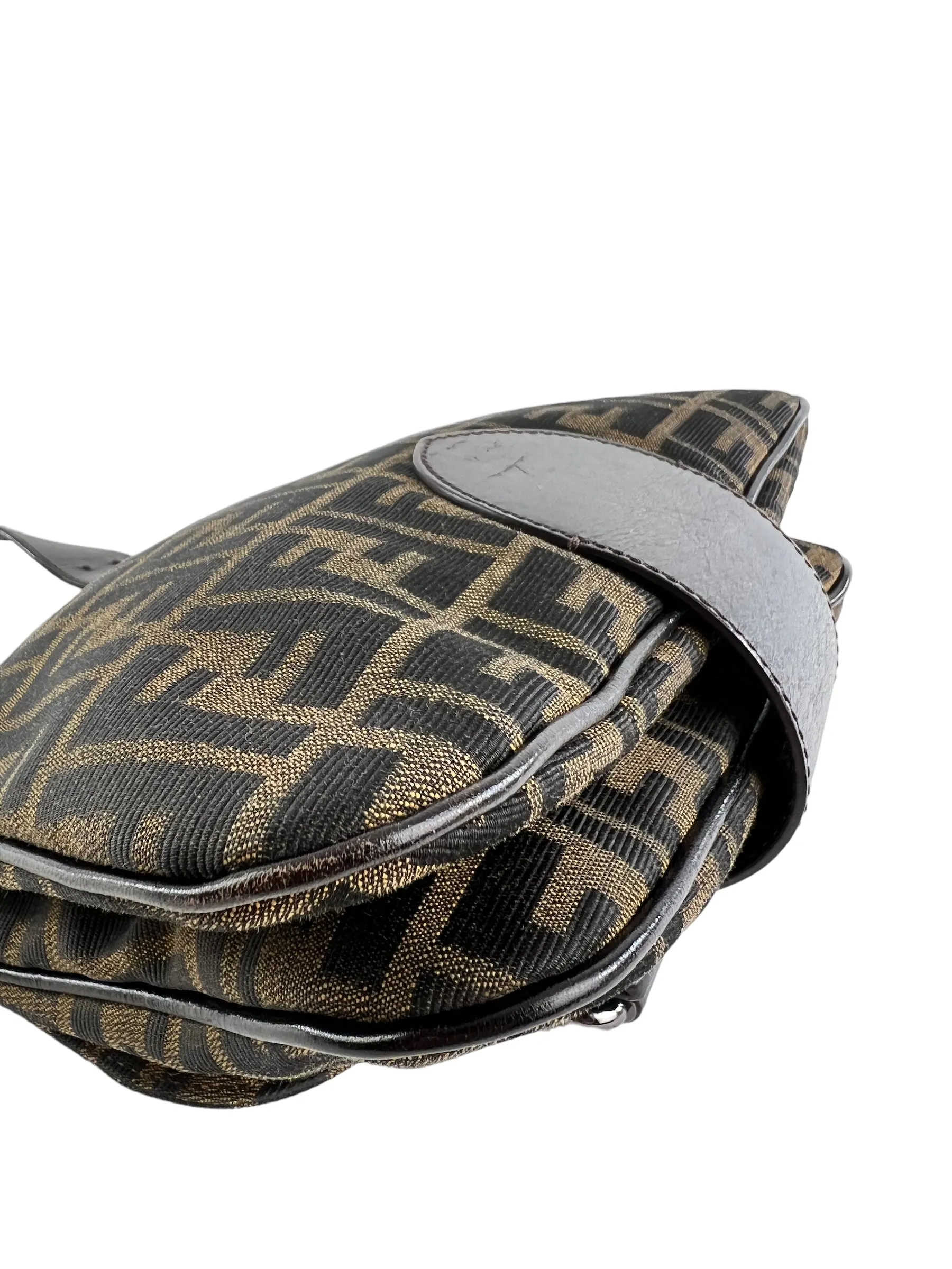 Fendi Zucca Monogram Canvas Shoulder Bag