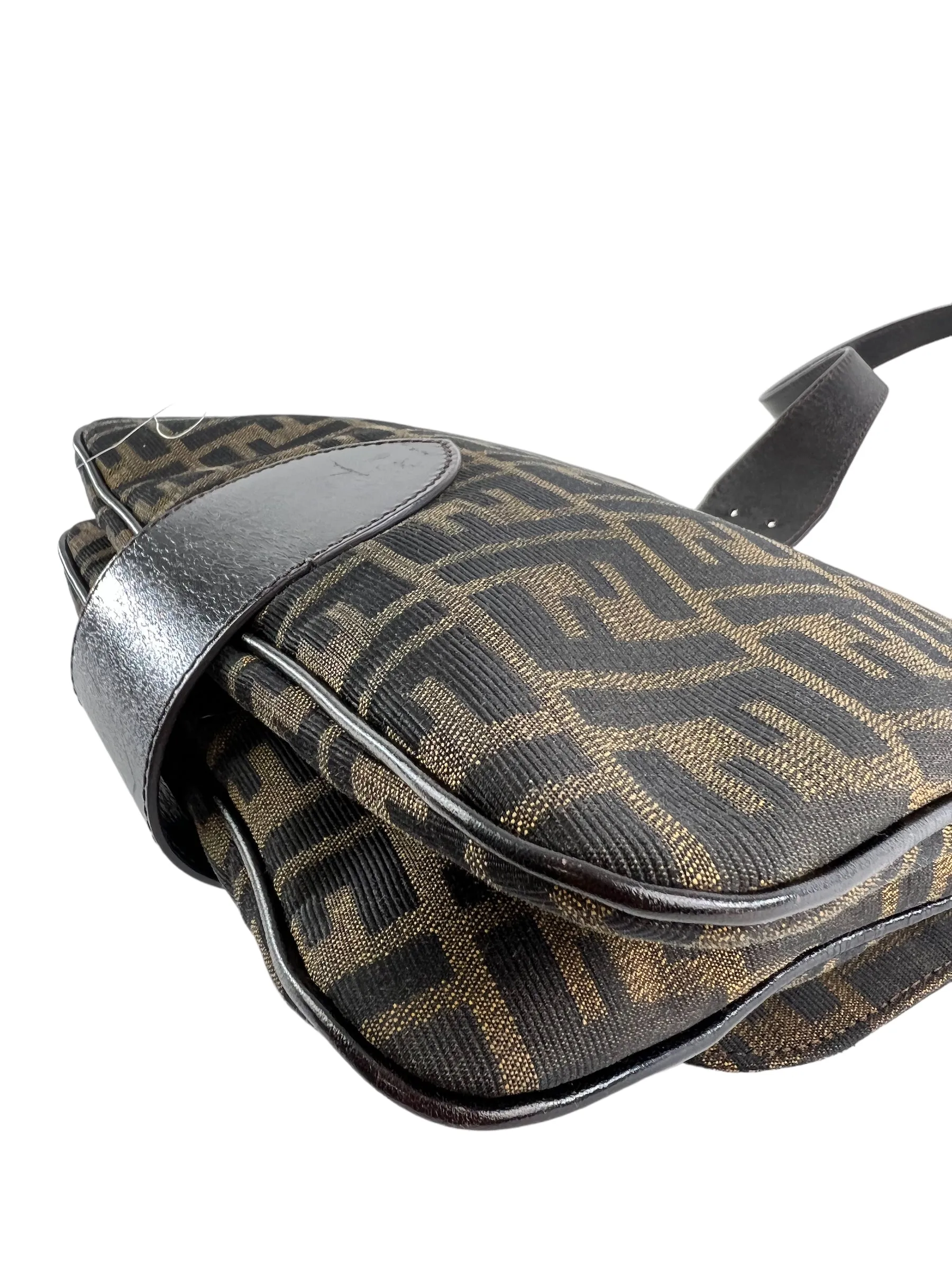 Fendi Zucca Monogram Canvas Shoulder Bag