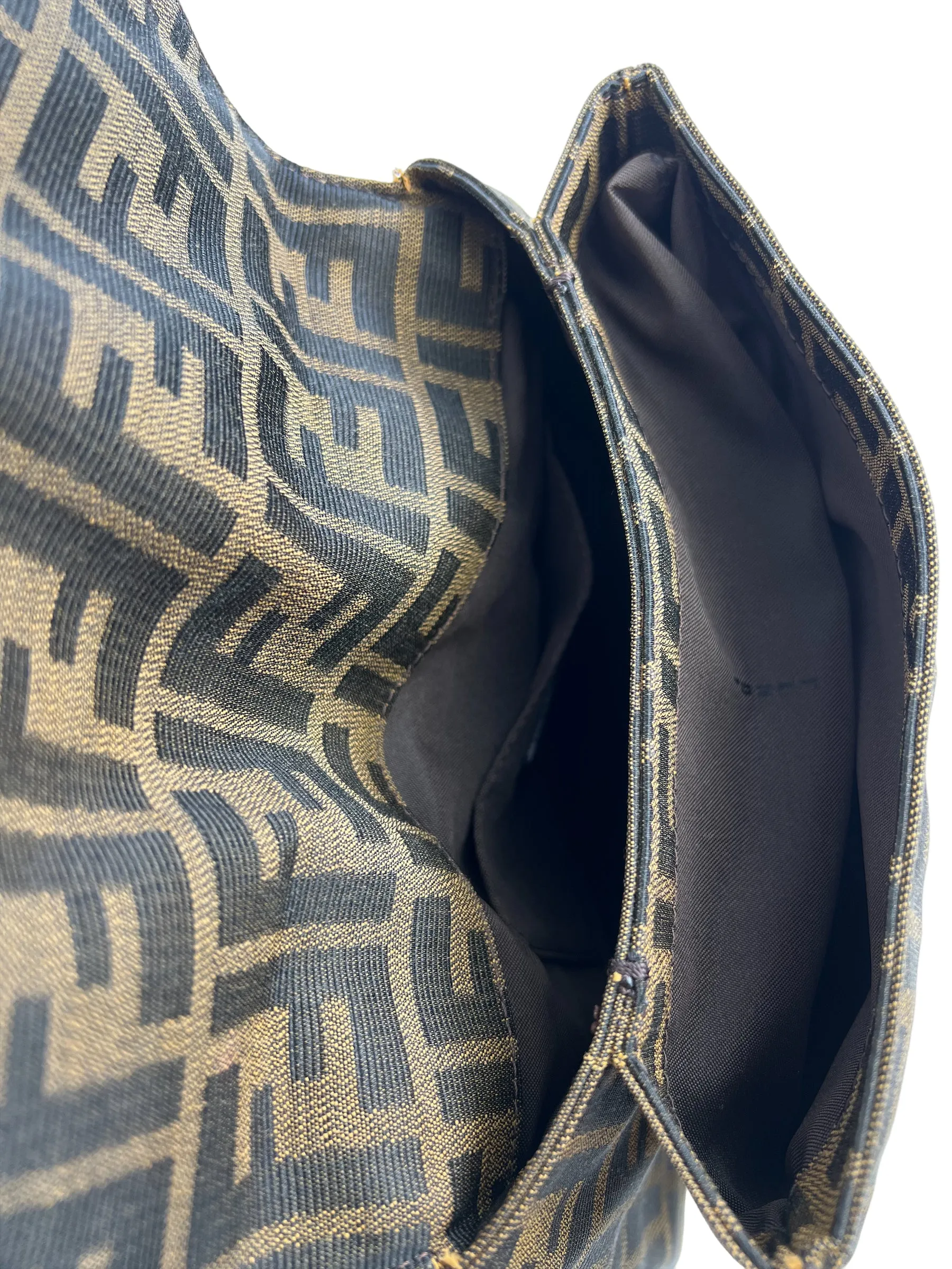 Fendi Zucca Monogram Canvas Shoulder Bag