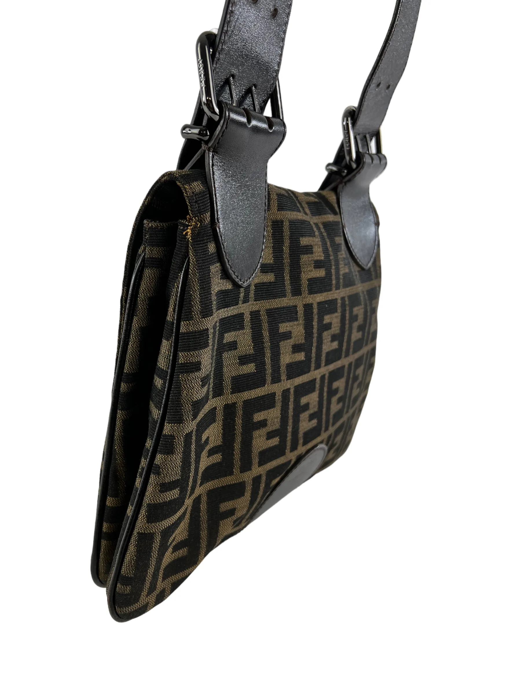 Fendi Zucca Monogram Canvas Shoulder Bag