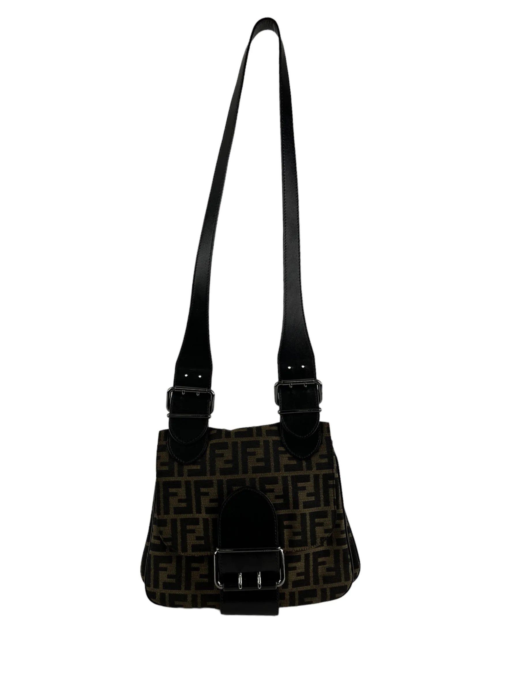 Fendi Zucca Monogram Canvas Shoulder Bag