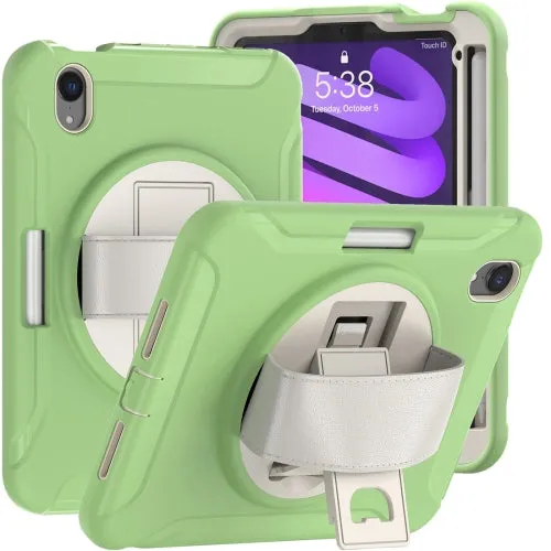For iPad Mini 360 Degree Rotation PC   TPU Protective Tablet Case with Holder  Hand-strap