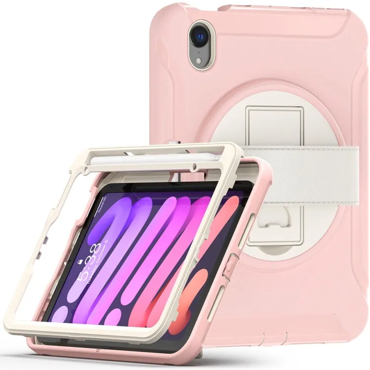For iPad Mini 360 Degree Rotation PC   TPU Protective Tablet Case with Holder  Hand-strap