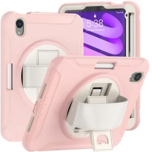 For iPad Mini 360 Degree Rotation PC   TPU Protective Tablet Case with Holder  Hand-strap