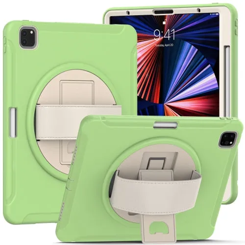 For iPad Pro 360 Degree Rotation PC   TPU Protective Tablet Case with Holder  Hand-strap