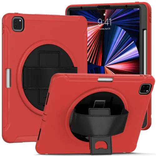 For iPad Pro 360 Degree Rotation PC   TPU Protective Tablet Case with Holder  Hand-strap