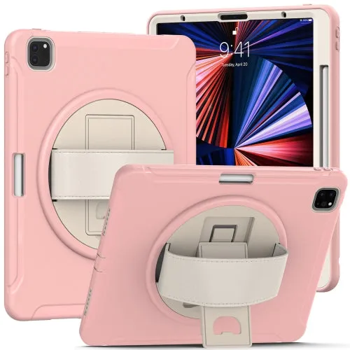 For iPad Pro 360 Degree Rotation PC   TPU Protective Tablet Case with Holder  Hand-strap