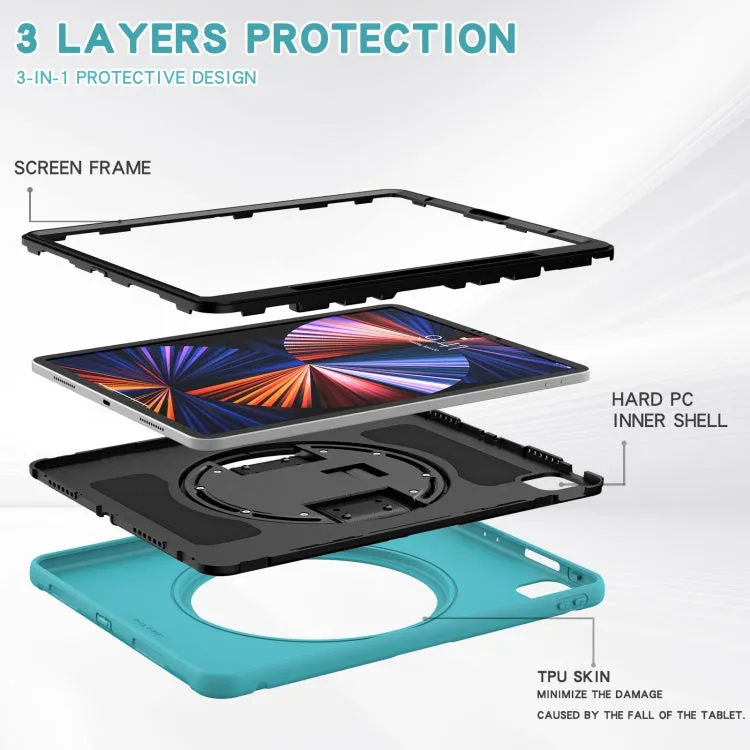 For iPad Pro 360 Degree Rotation PC   TPU Protective Tablet Case with Holder  Hand-strap