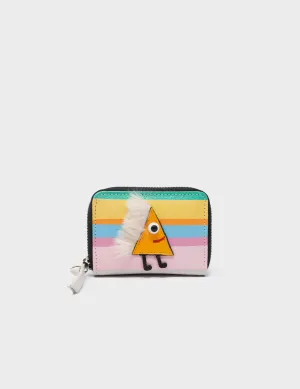 Frodo Cream Leather Zip Around Wallet - Peaky Keeper Applique
