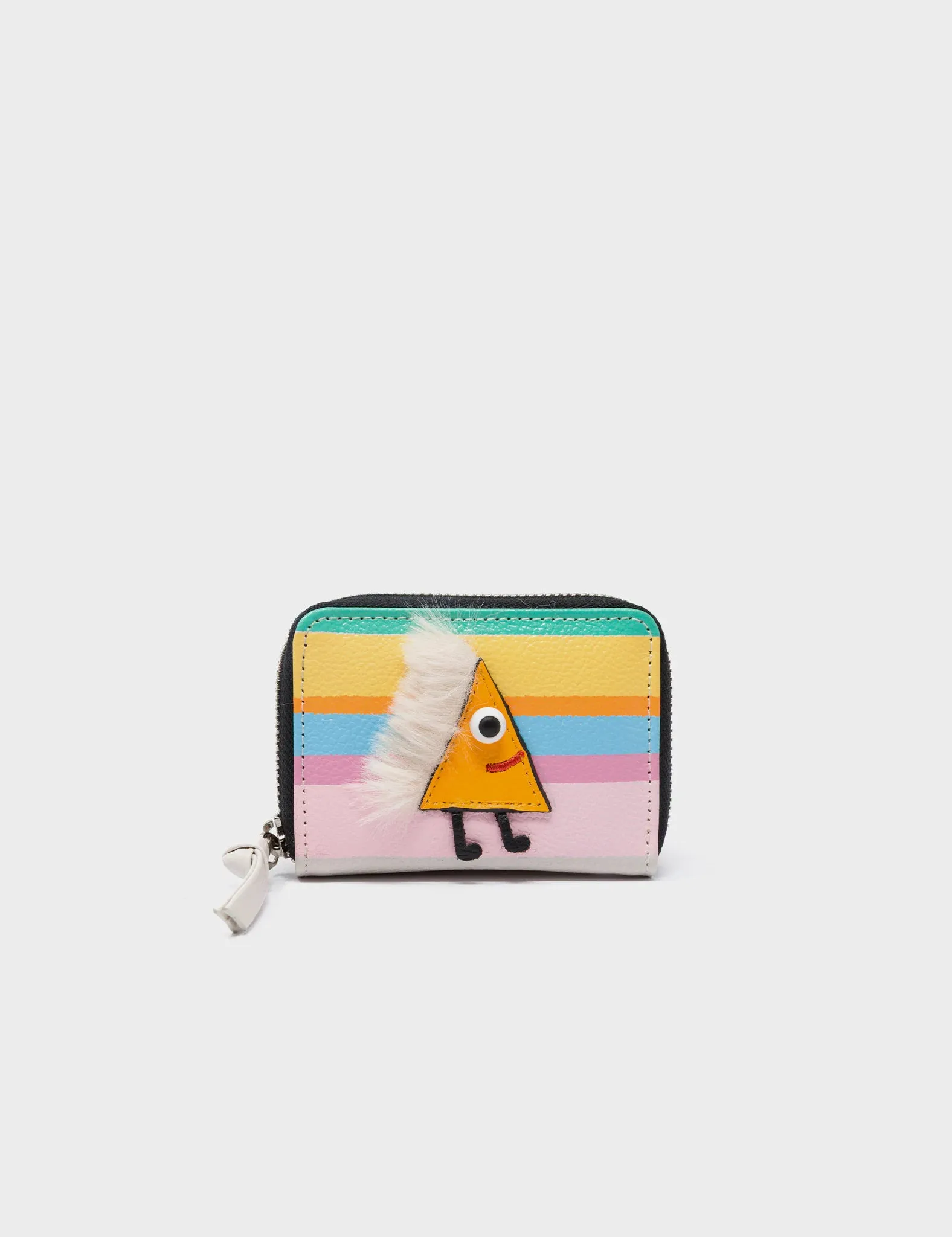 Frodo Cream Leather Zip Around Wallet - Peaky Keeper Applique