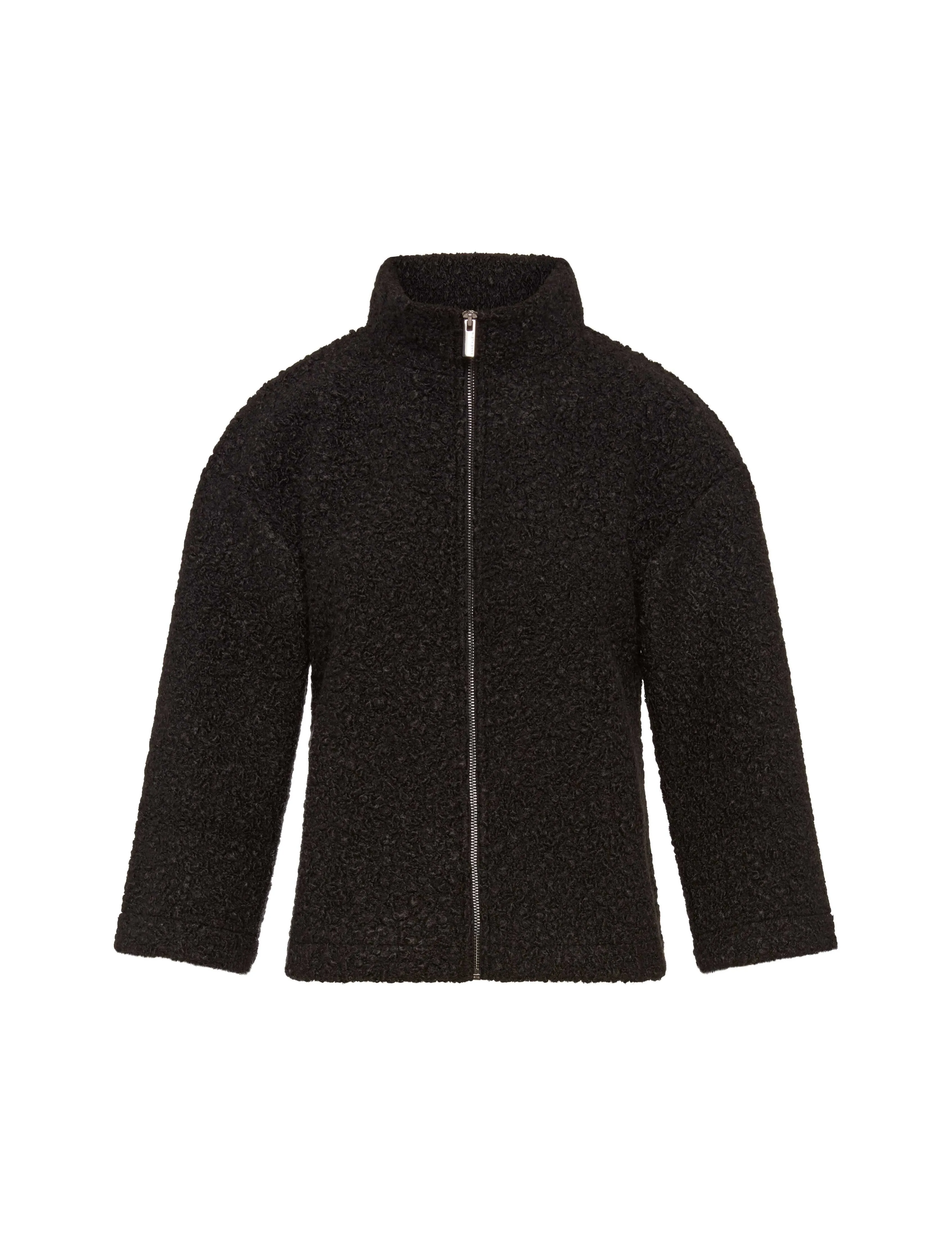 Funnel Neck Zip Front Sherpa Jacket- Sale