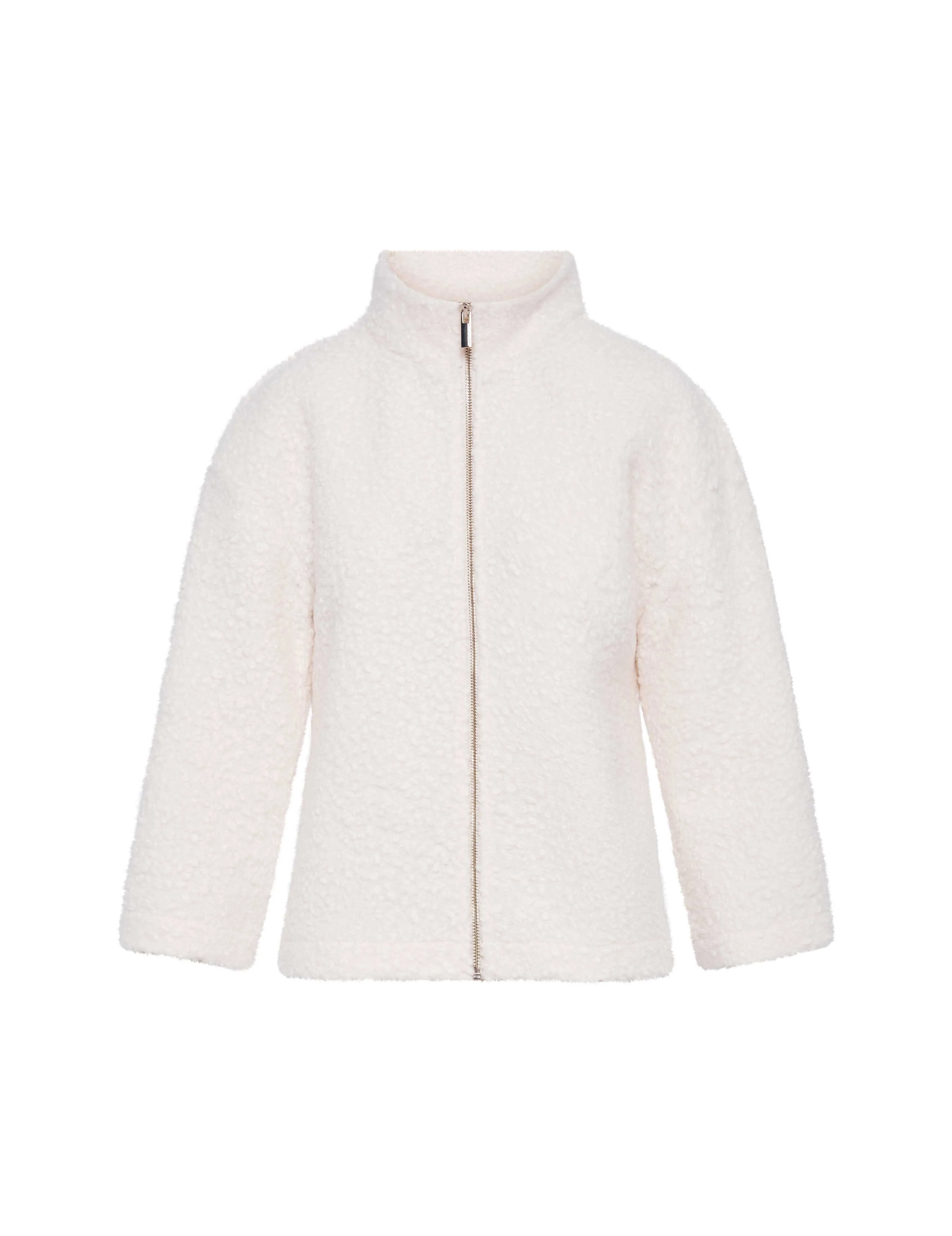 Funnel Neck Zip Front Sherpa Jacket- Sale