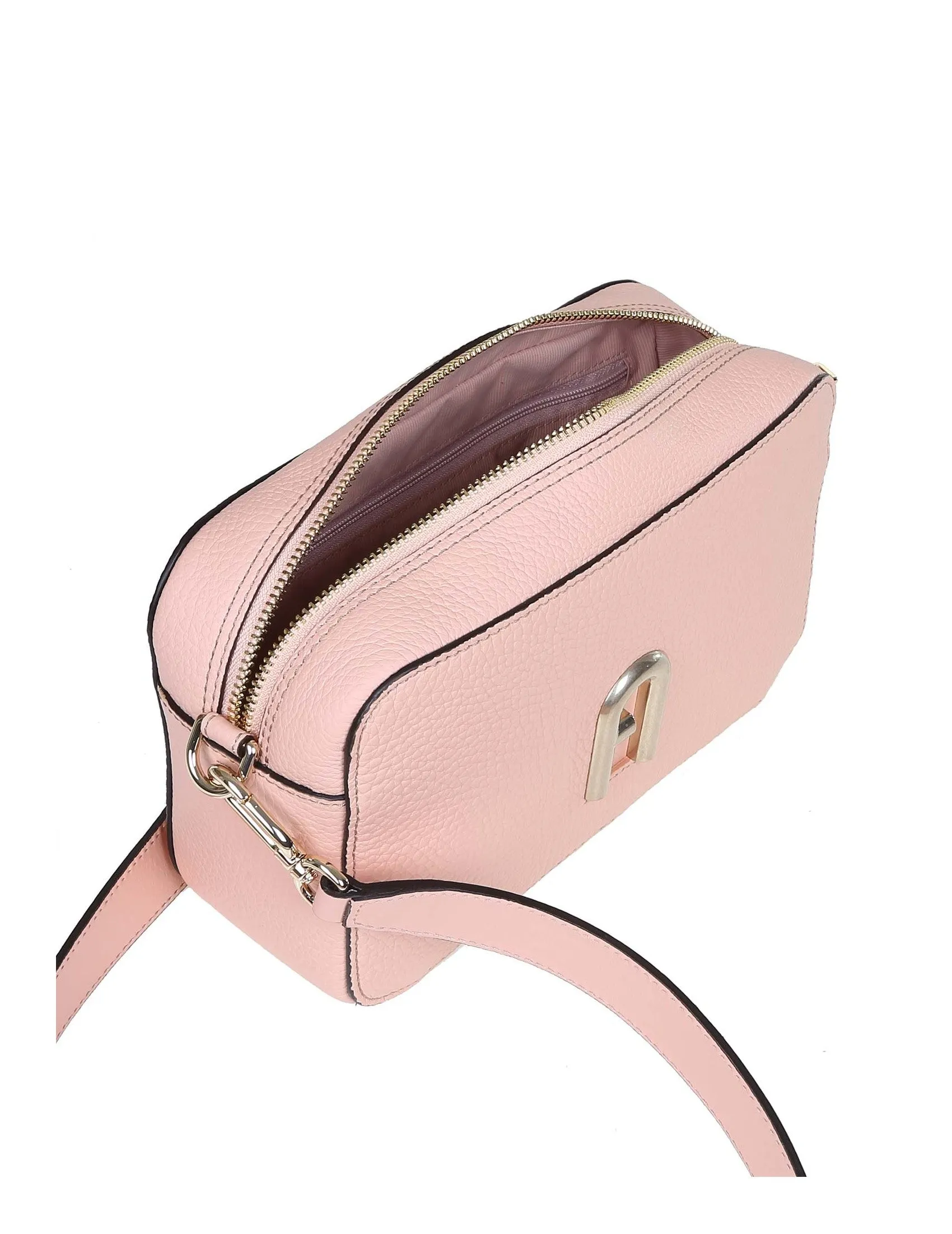 Furla Logo Plaque Zipped Satchel Bag