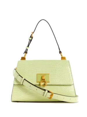 Green Croc Stephi Top Handle Satchel