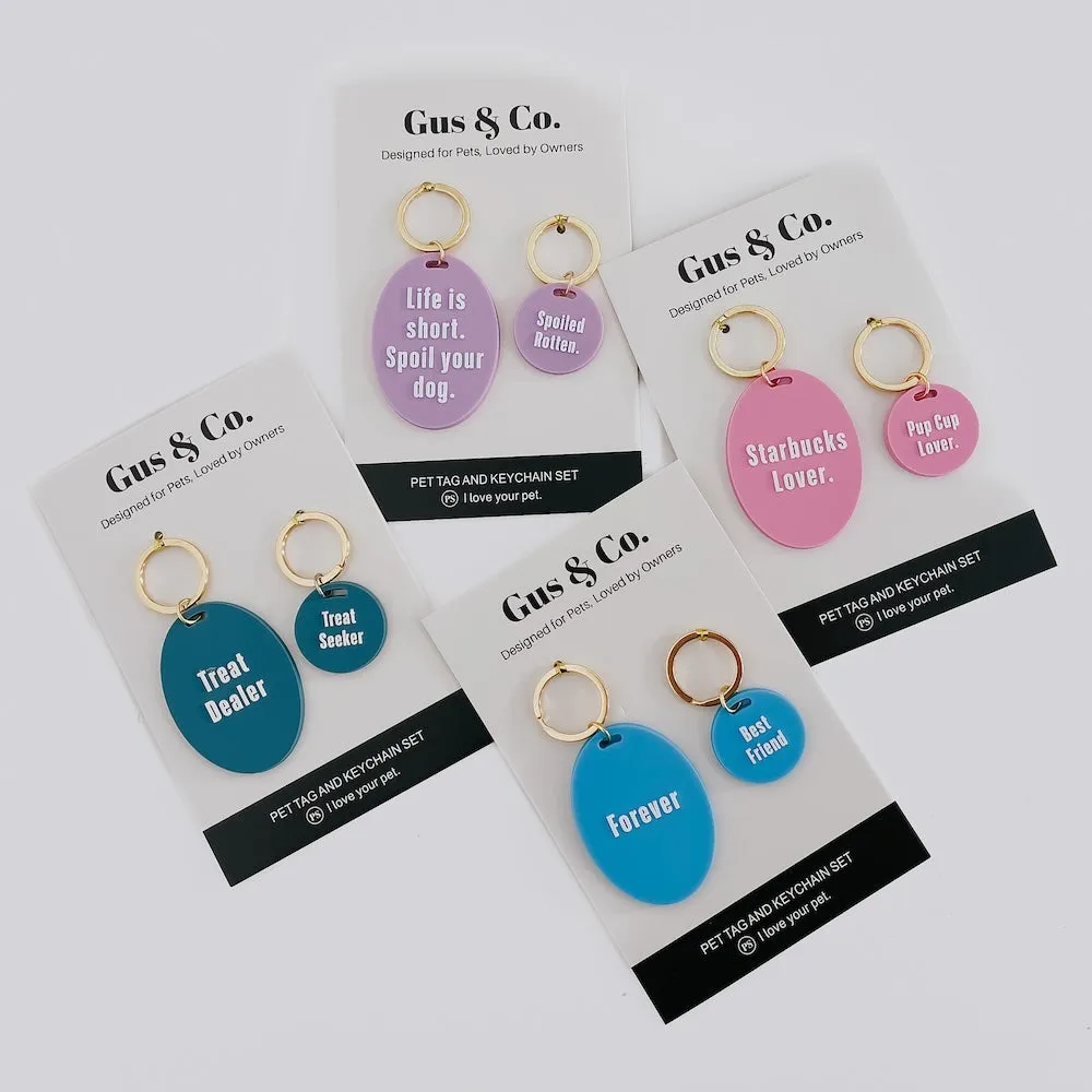 Gus & Co - Dog Tag and Keychain Set
