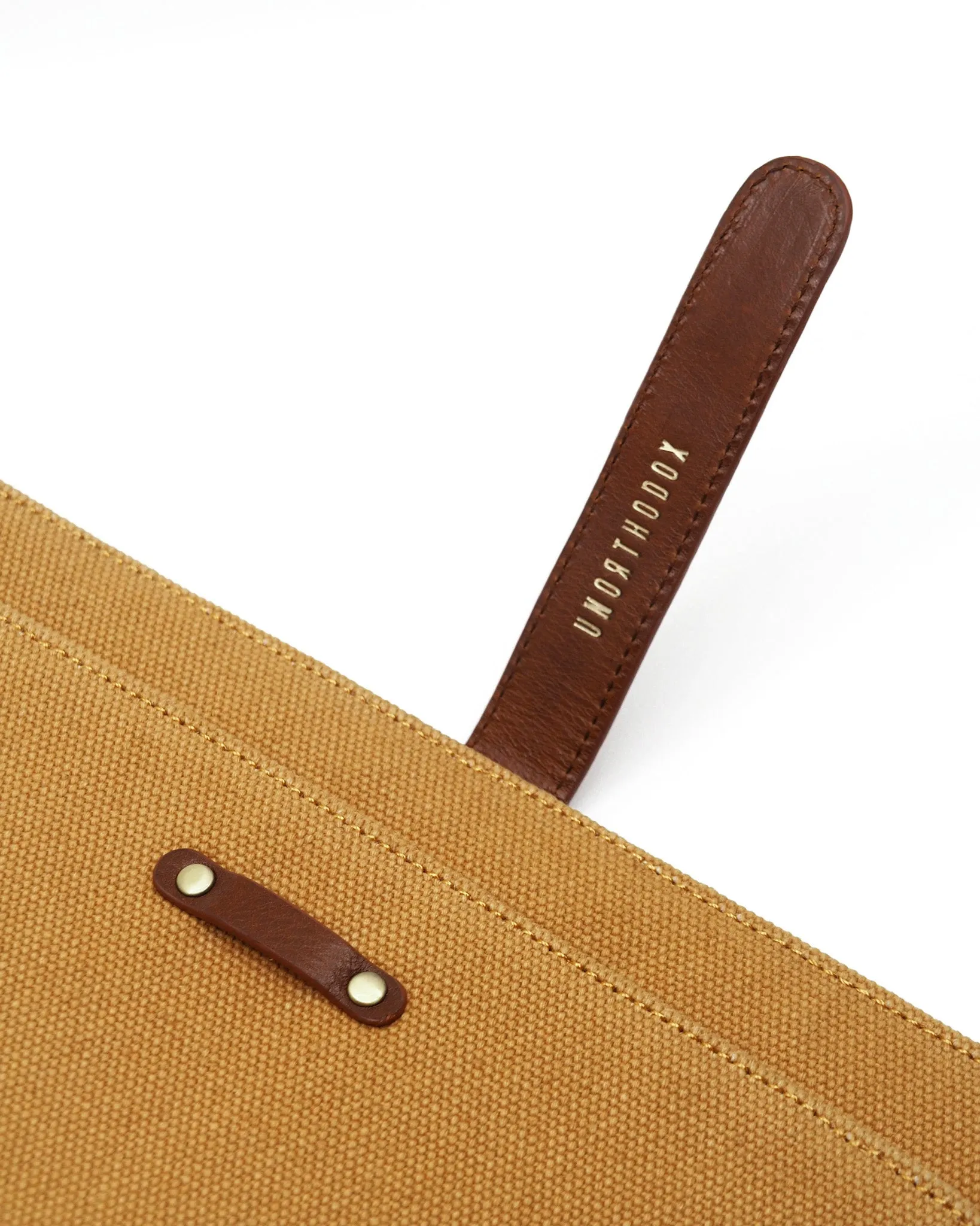 Heavy-Weight Canvas Tablet Sleeve (Sand/ Cognac)