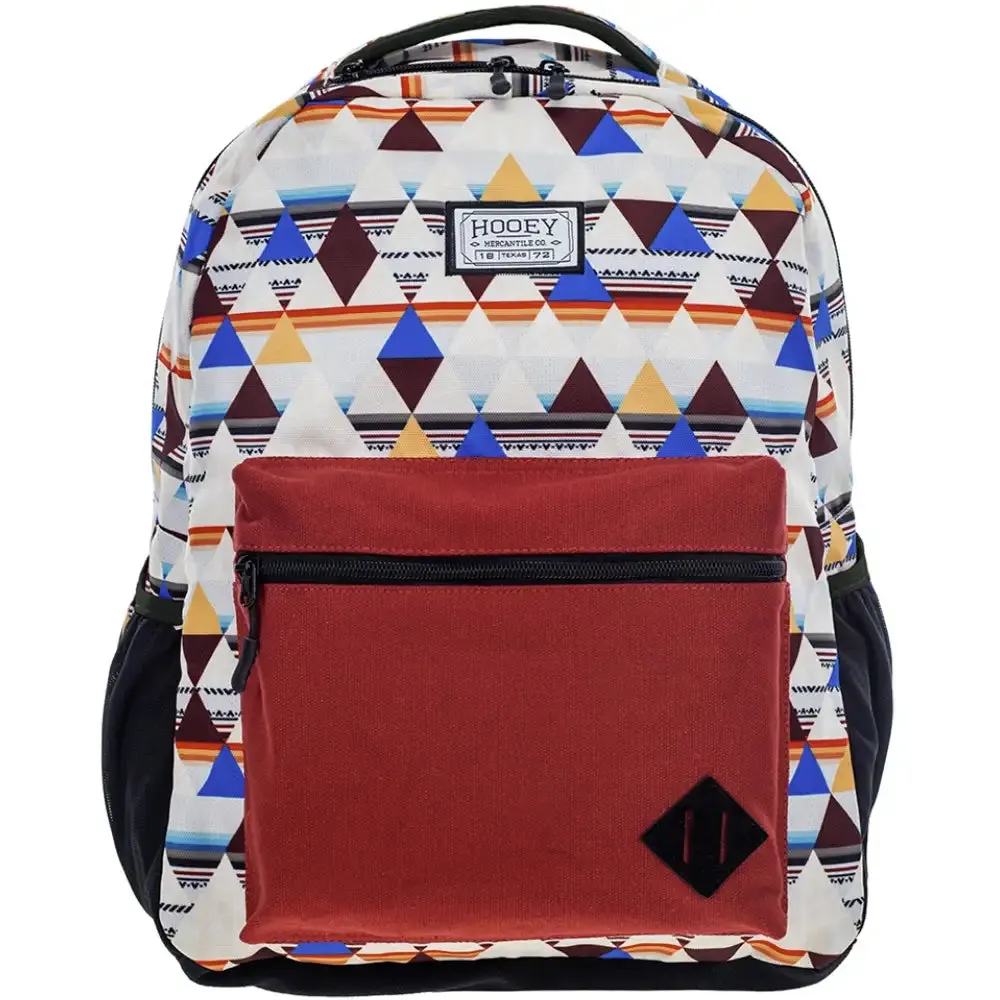 HOOey Recess Diamond Aztec (Cream/Burgundy) - Backpack