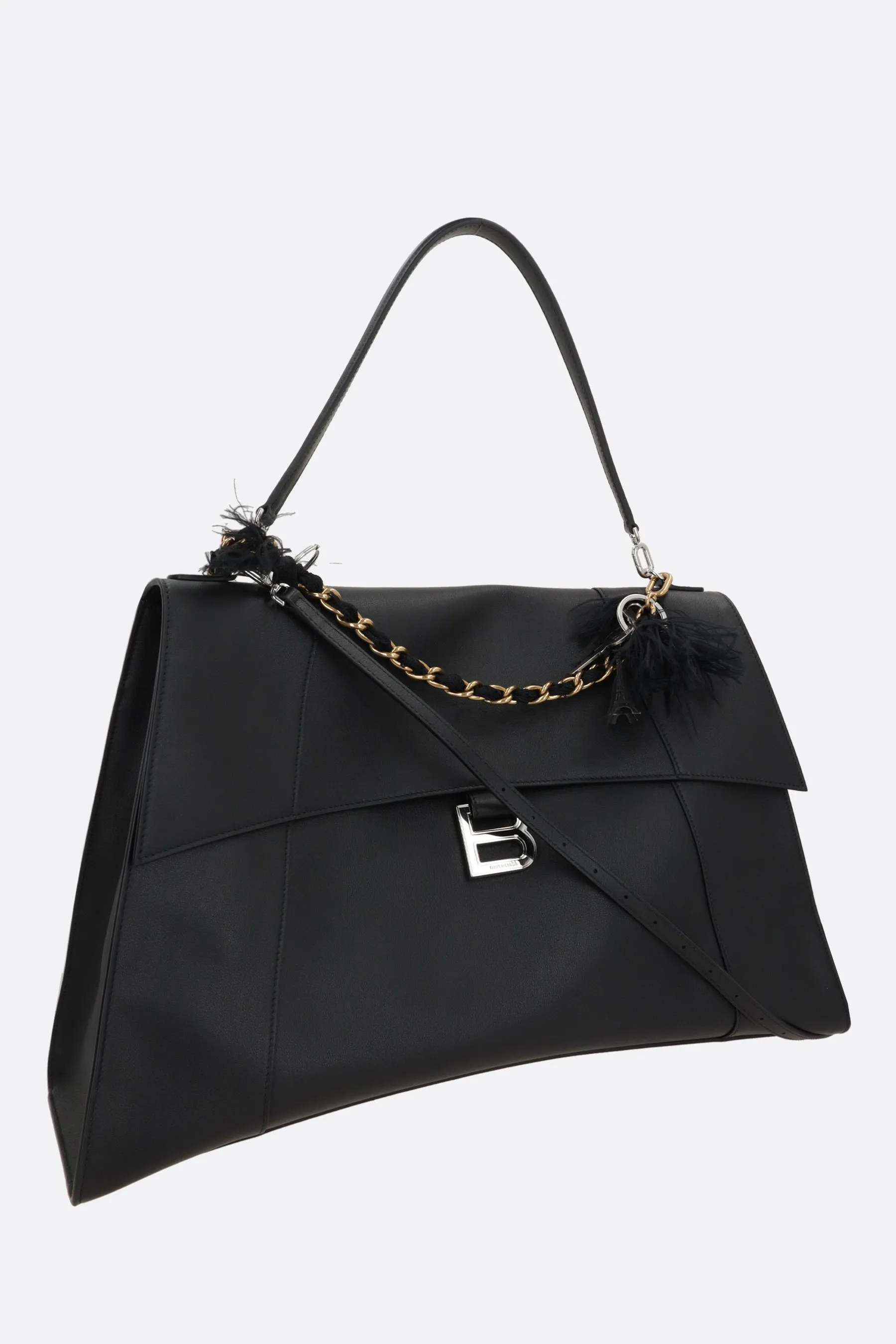 Hourglass Soft large handbag in smooth leather