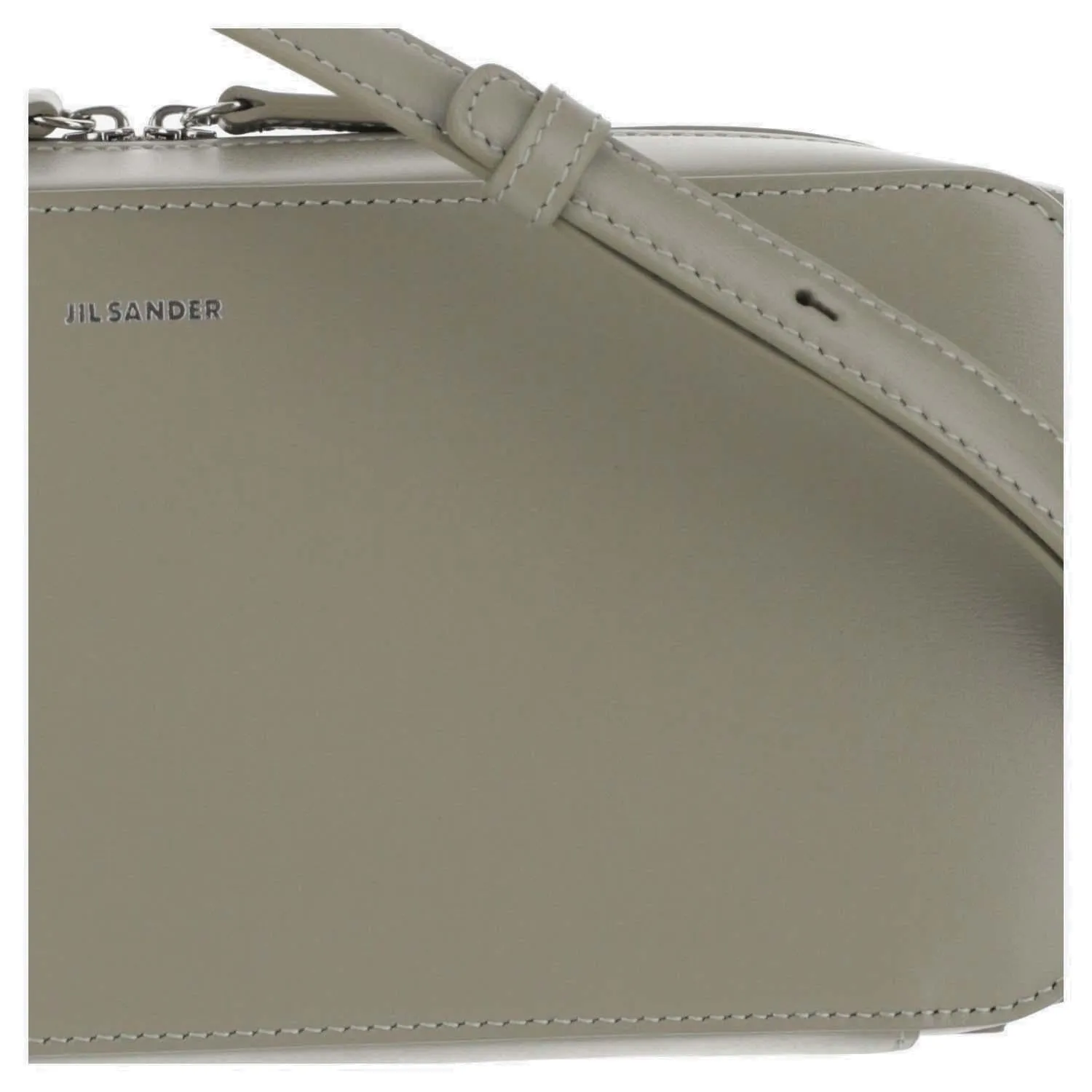 Jil Sander Logo Embossed Medium Crossbody Bag